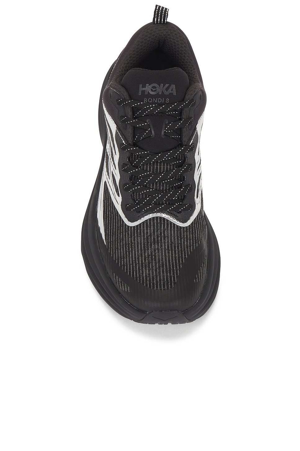 U Bondi 8 Caged Sneaker in Black & Metallic Silver - 4