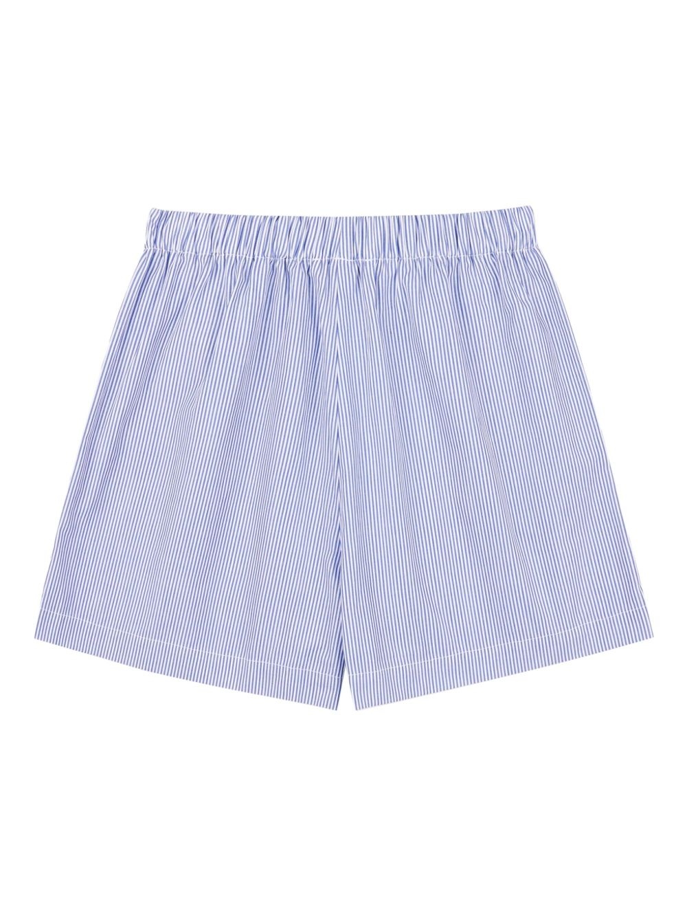 striped poplin shorts - 5