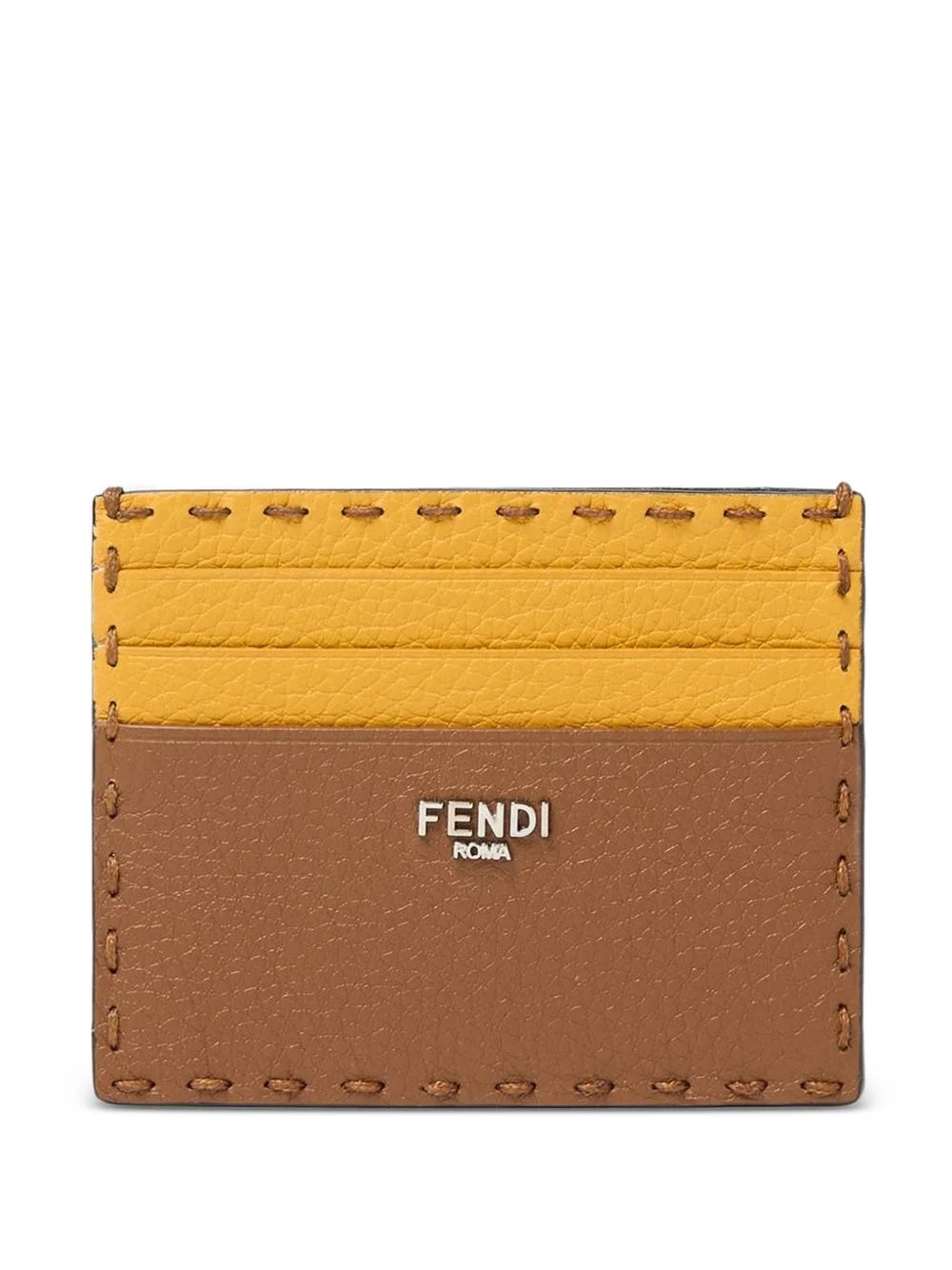 stitched bicolour cardholder - 1