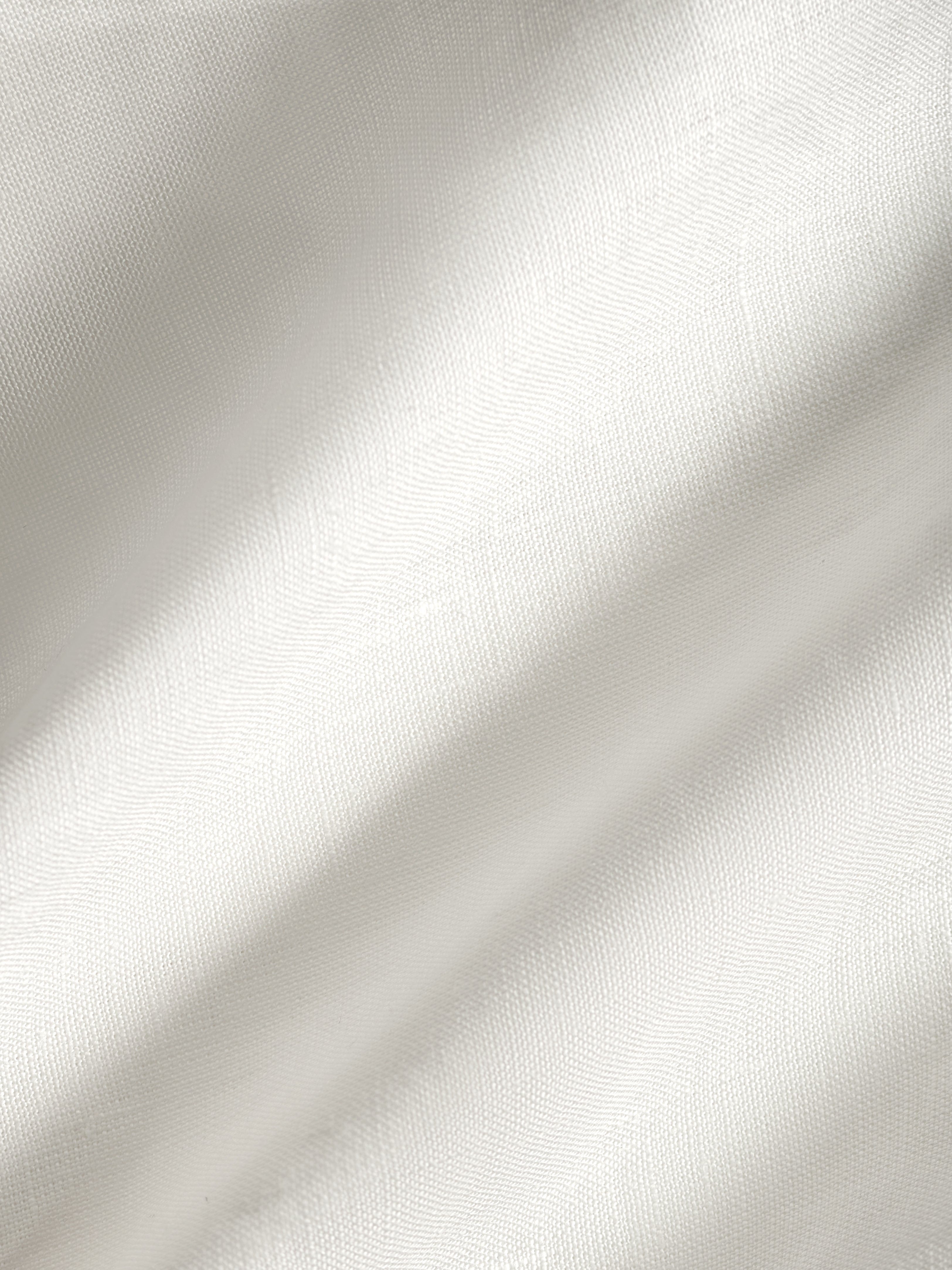 Womens DNA Aloe Linen Mandarin Collar Long Sleeve Shirt - Off-White - 6