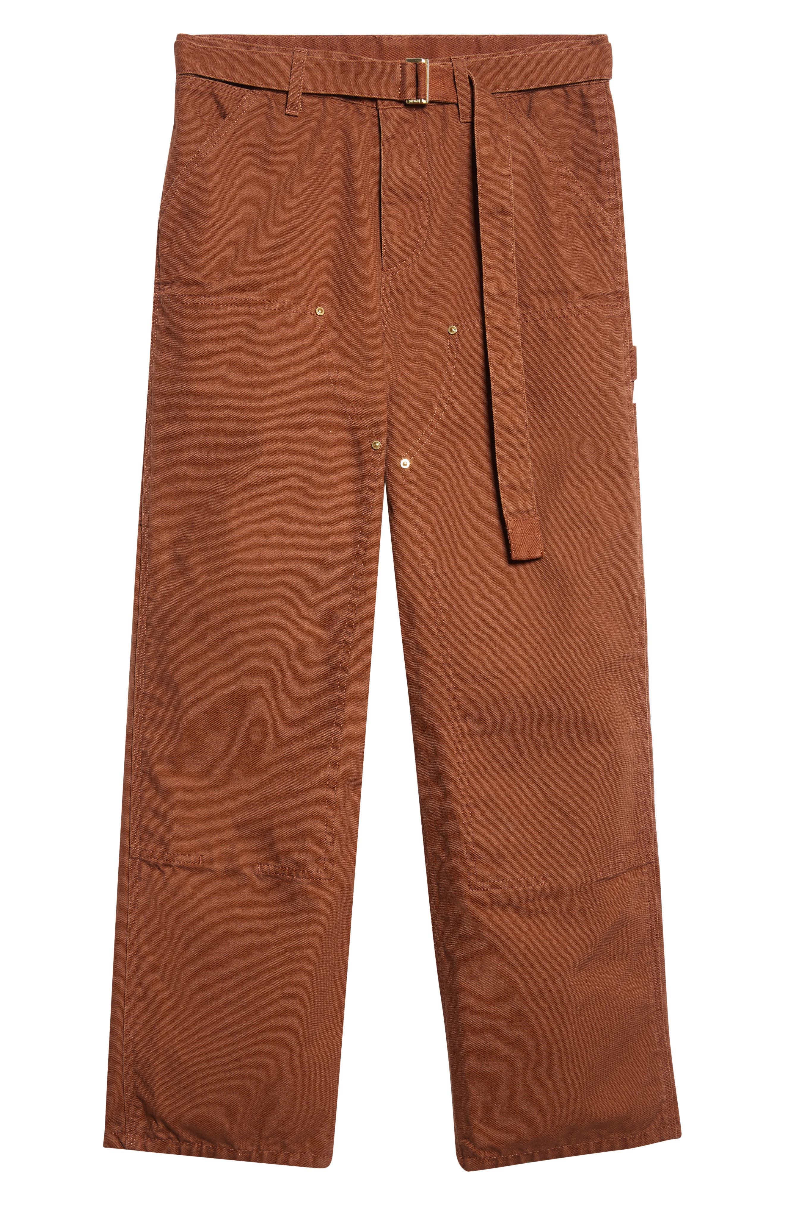 Sacai Carhartt WIP Duck Canvas Carpenter Pants in Dark Beige at Nordstrom - 6