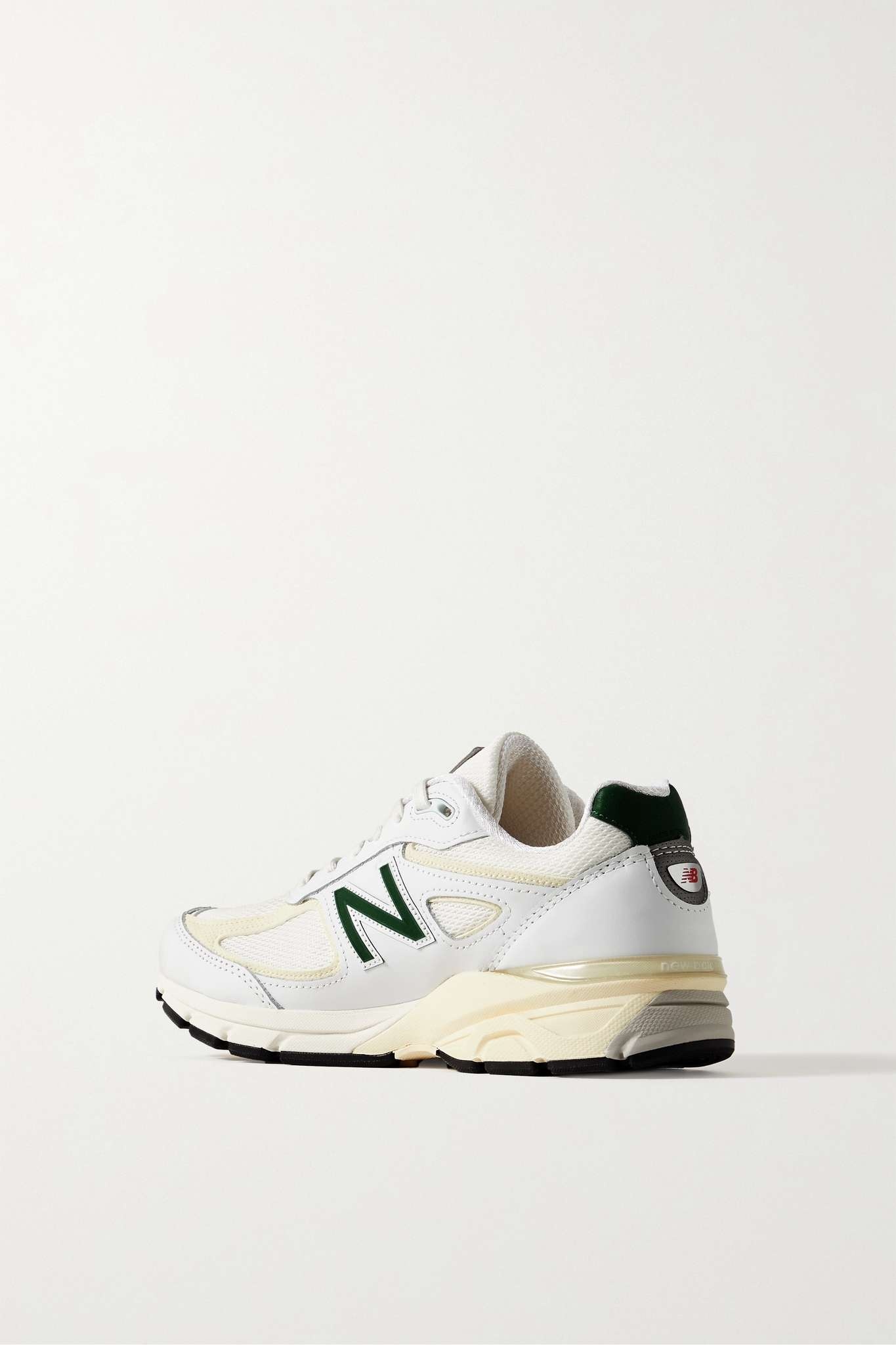 990v4 leather and mesh sneakers - 3