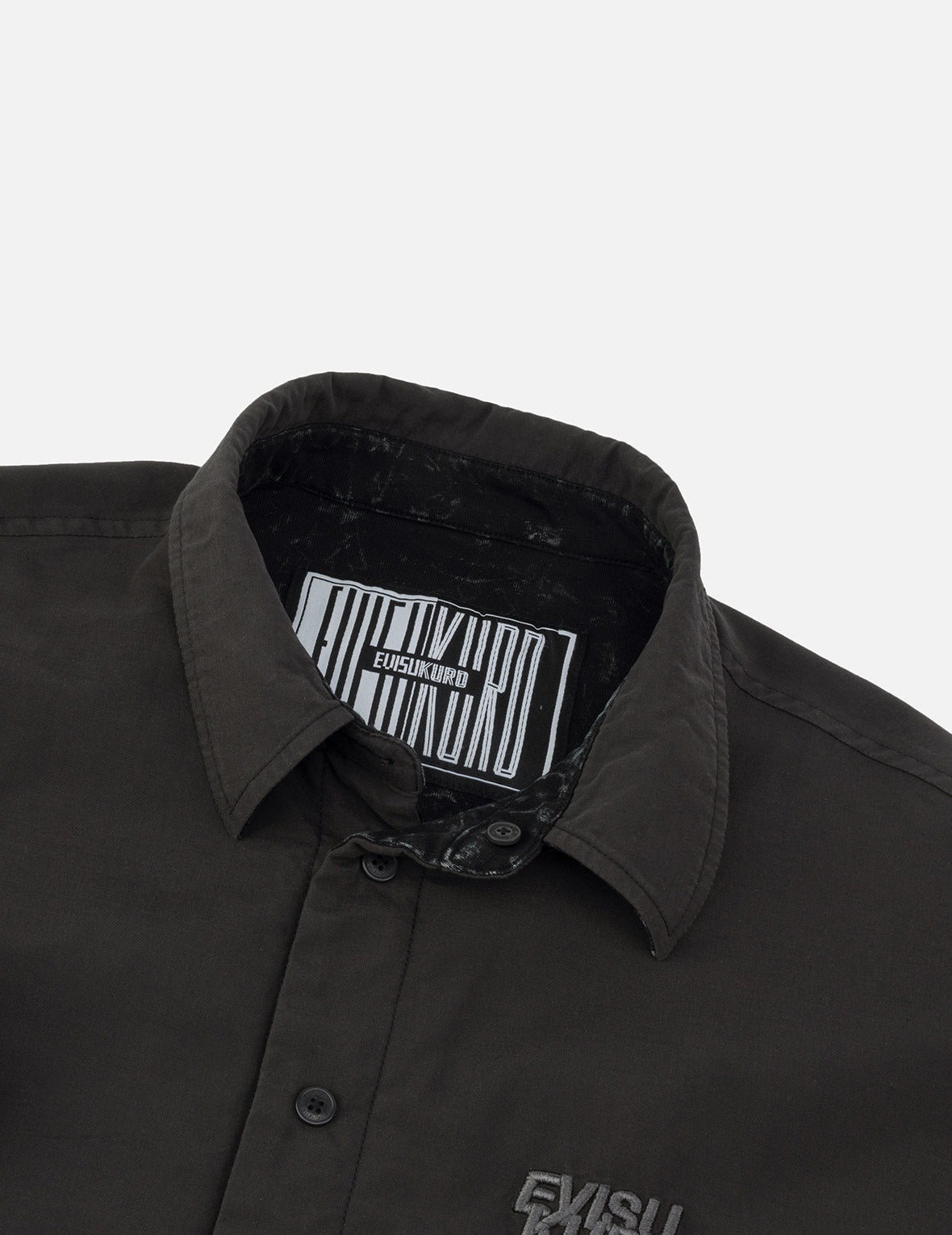 Reversible Washed Logo Embroidery and Embossing Relax Fit Jersey Shirt - 6