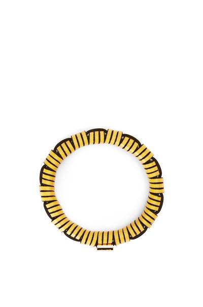 Loewe Woven bangle in brass and classic calfskin outlook
