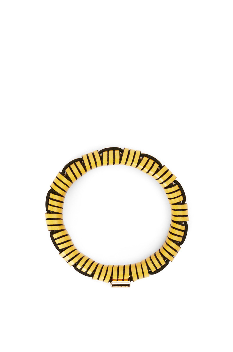 Loewe Woven bangle in brass and classic calfskin outlook