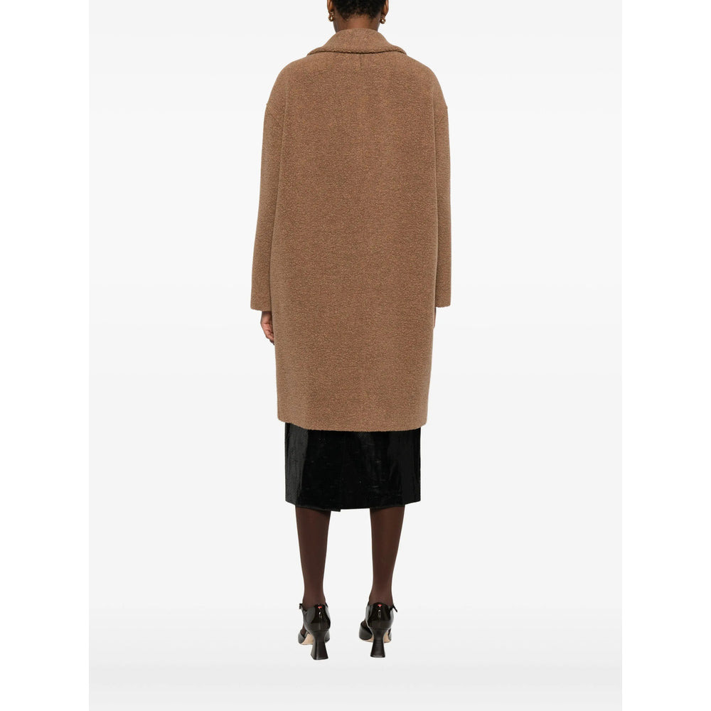 Harris Wharf London Brown Coats - Double Breasted & Peacoats Women - 3