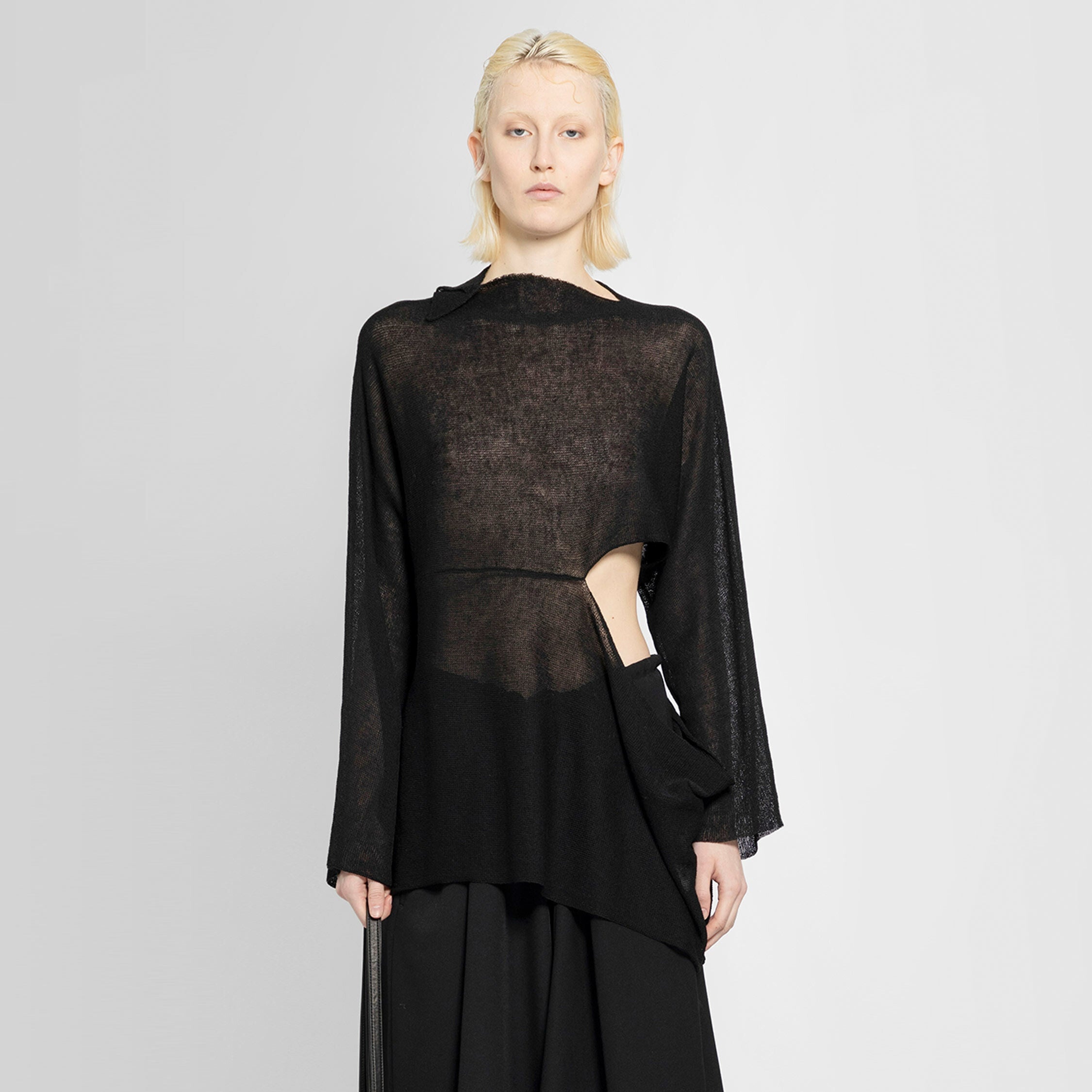 YOHJI YAMAMOTO WOMAN BLACK KNITWEAR - 6