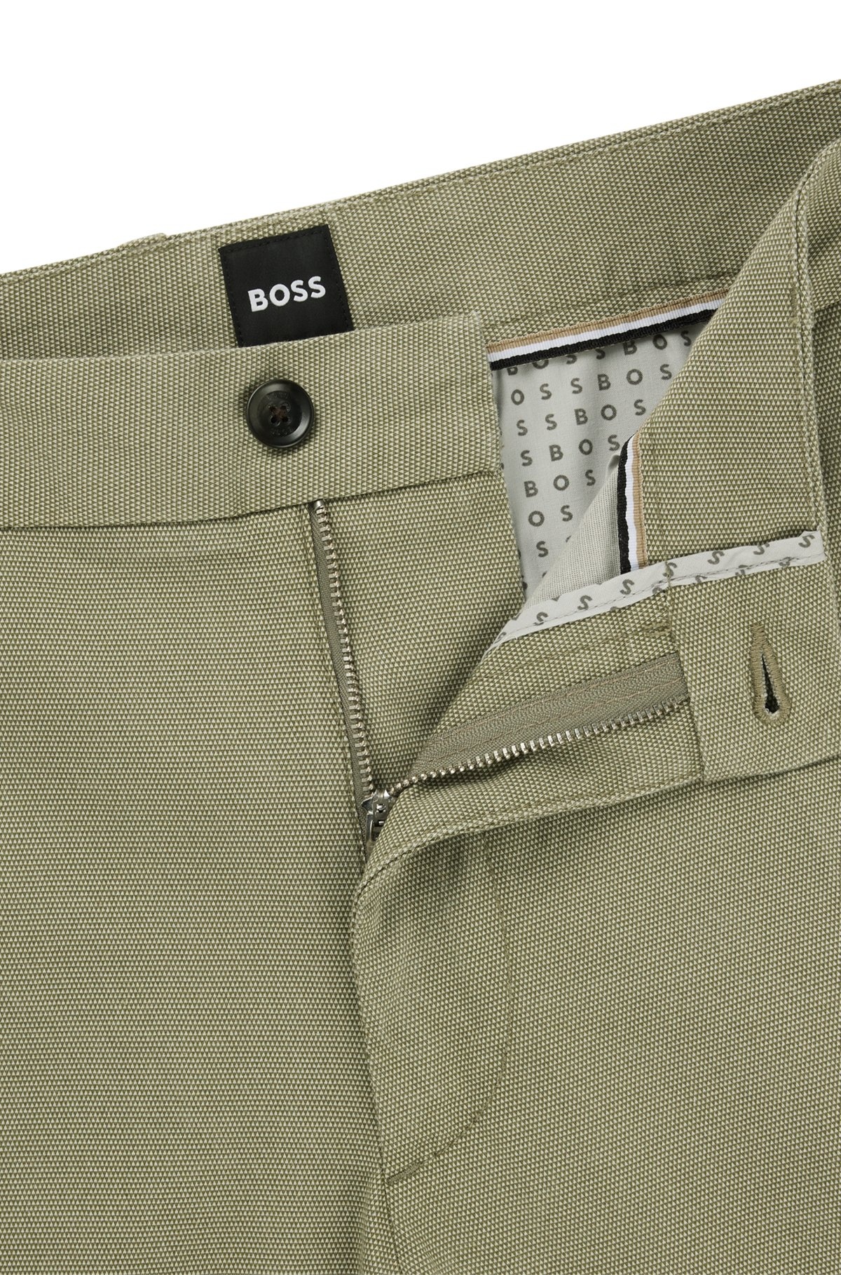 REGULAR-FIT TROUSERS IN PRINTED STRETCH COTTON - 2