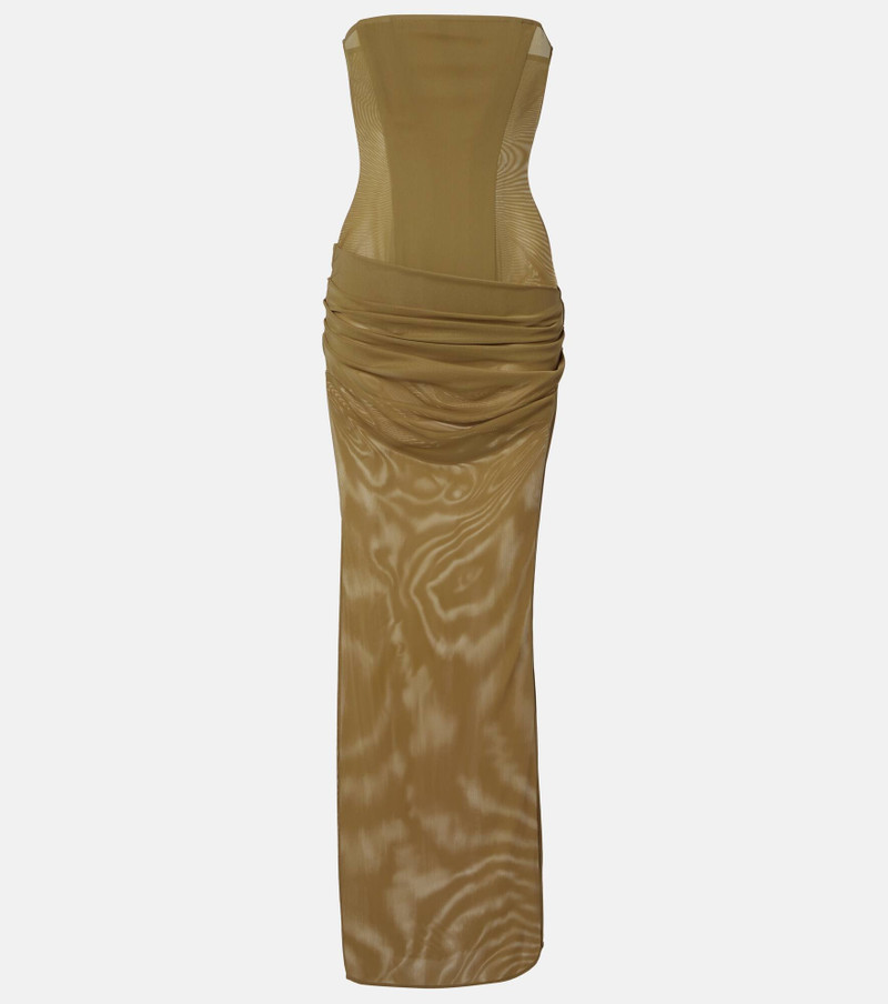 Sheer strapless corset dress 1