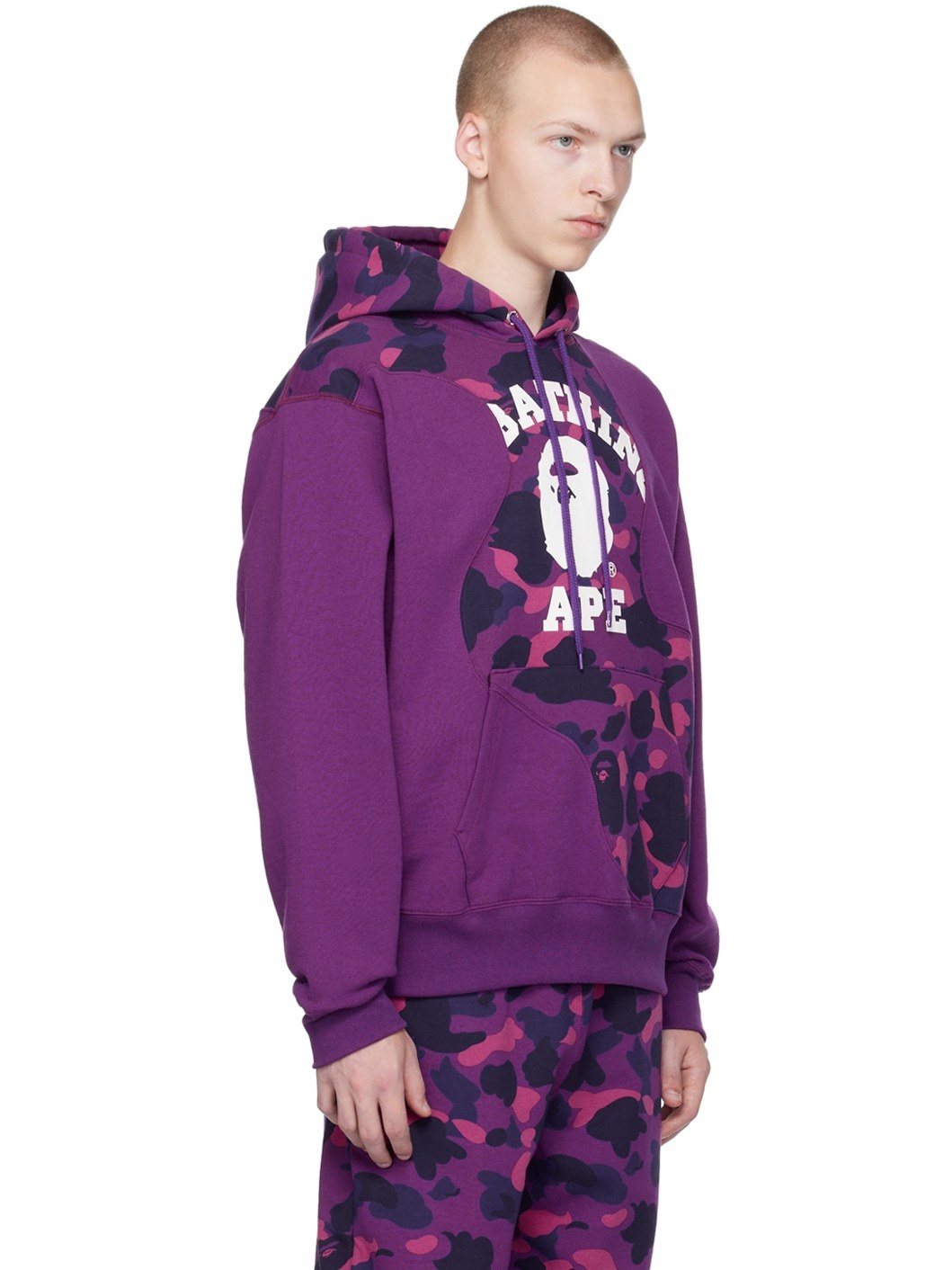 Purple Camo College Cutting Hoodie - 2
