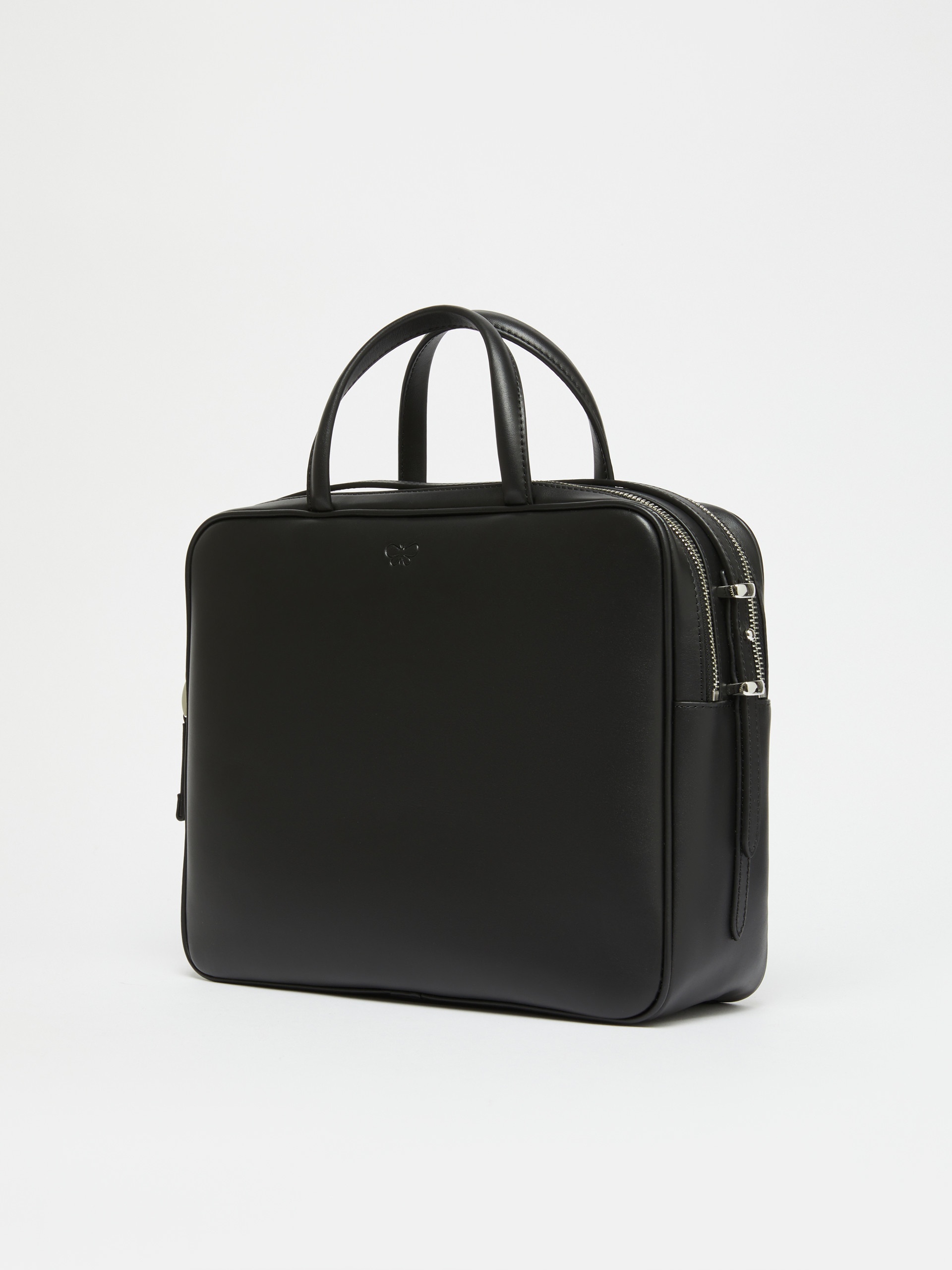 GIRONE Large leather box satchel - 2