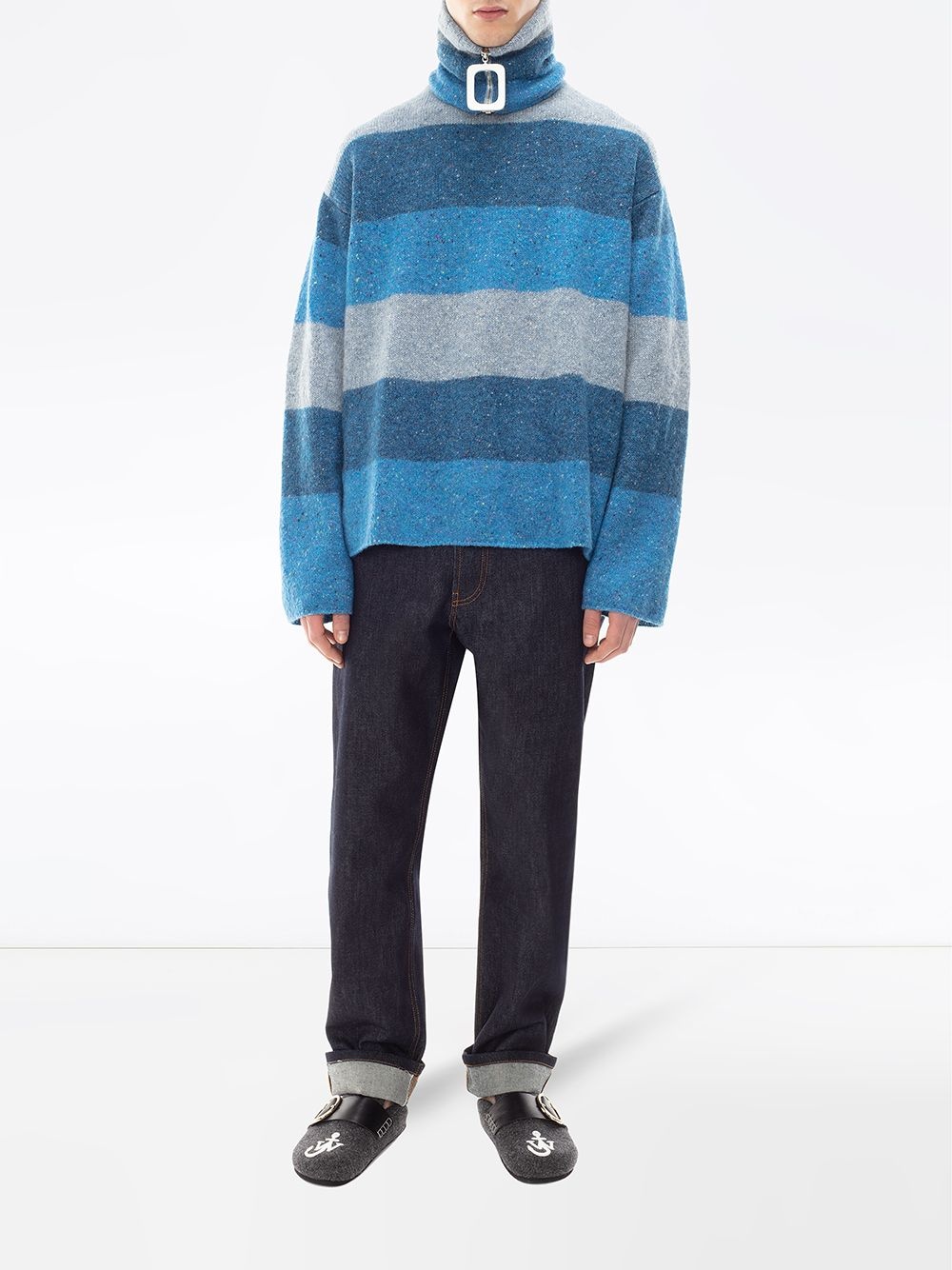 crew neck striped jumper - 2