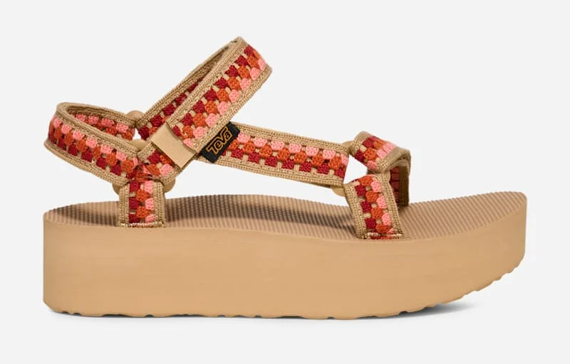 Women's Flatform Universal Crochet Sandal in Sedona Multicolor - 1