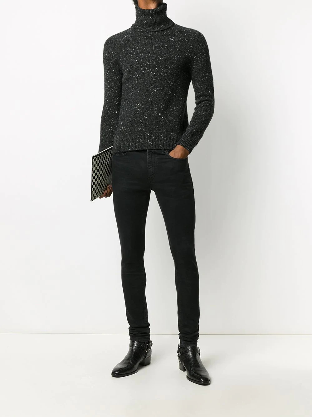 turtleneck knitted jumper - 2