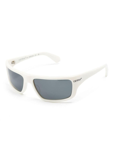 Off-White logo-print rectangle-frame sunglasses outlook