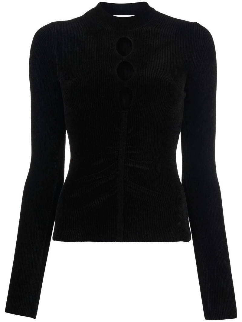 cut-out detail knitted top 1