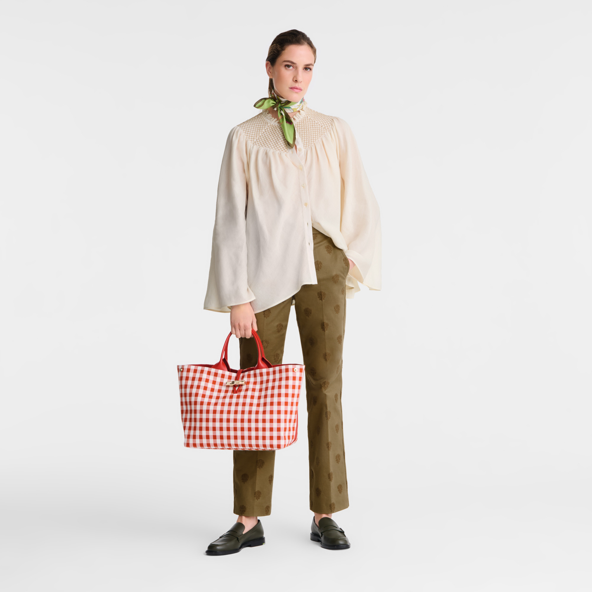 Le Roseau L Handbag Bark - Canvas - 2