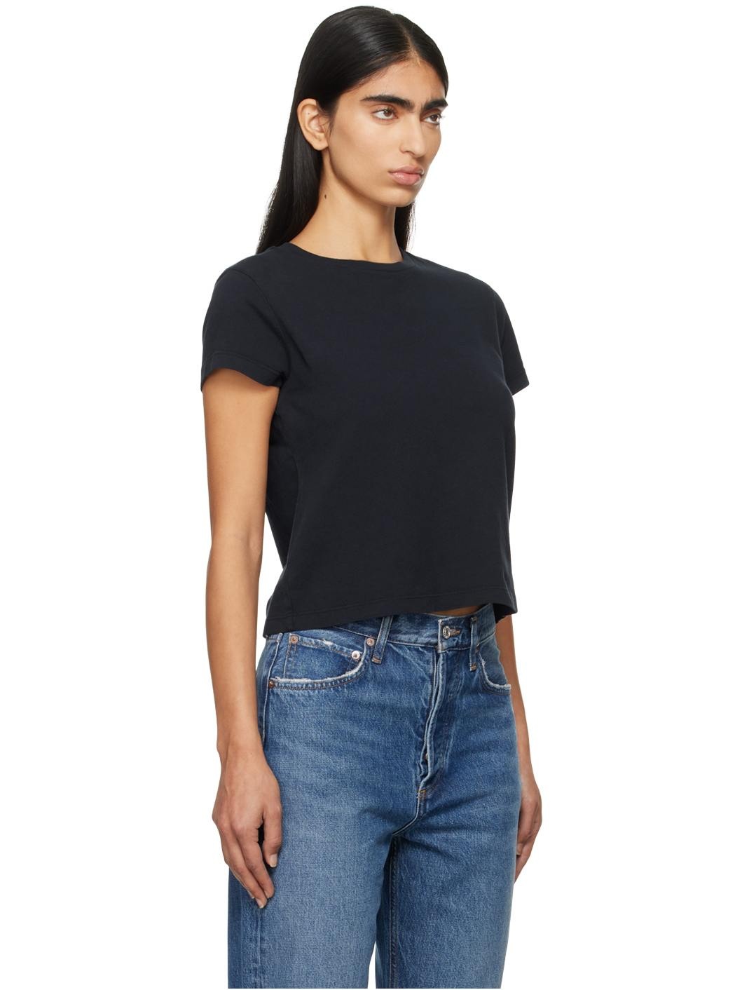 Navy Adine Shrunken T-shirt - 2