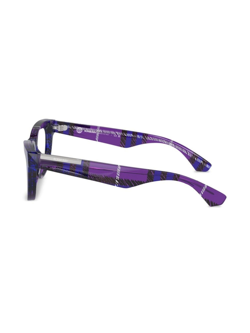 check-pattern cat-eye glasses 3