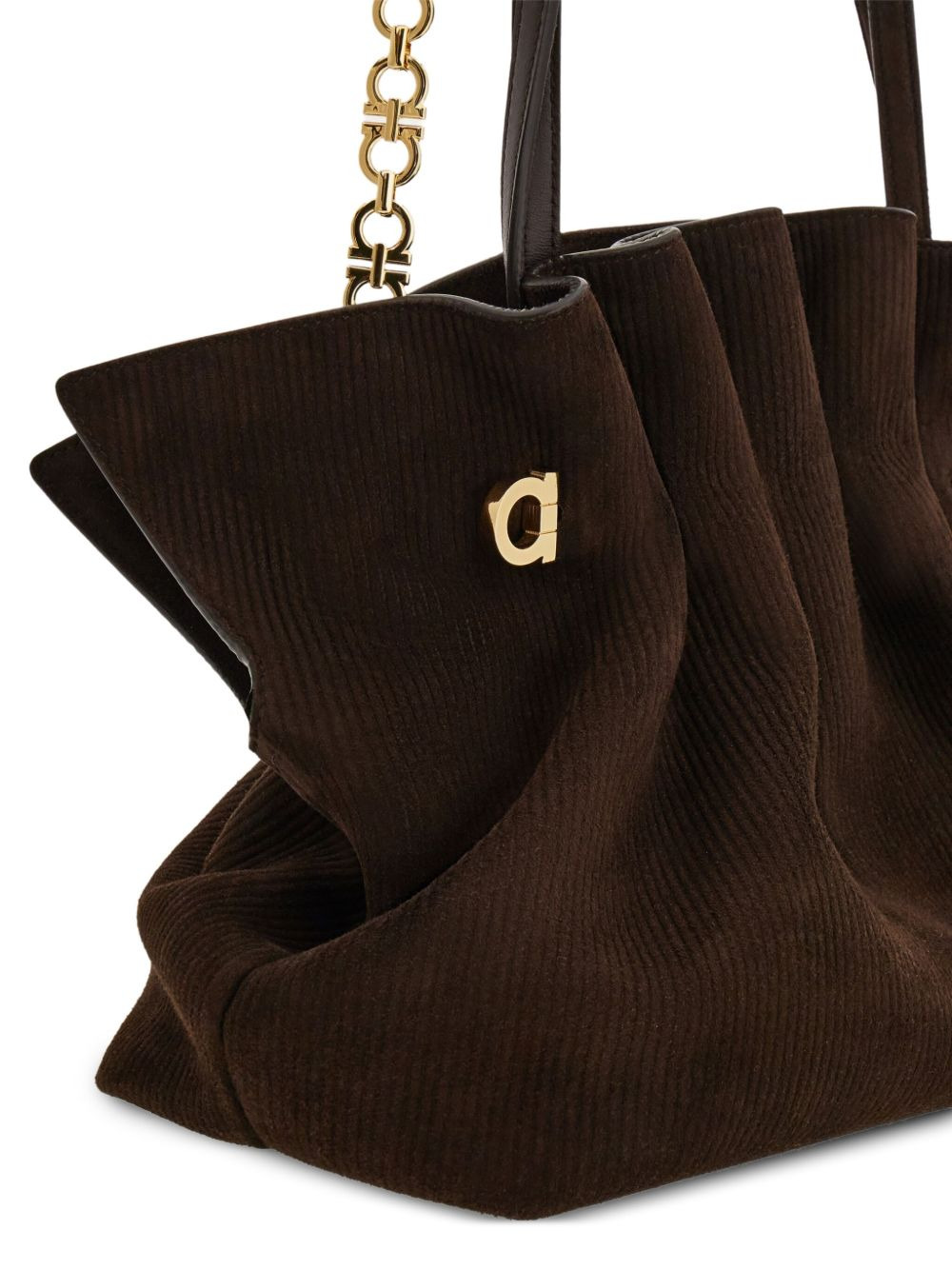 medium gancio-embellished gathered tote bag - 3