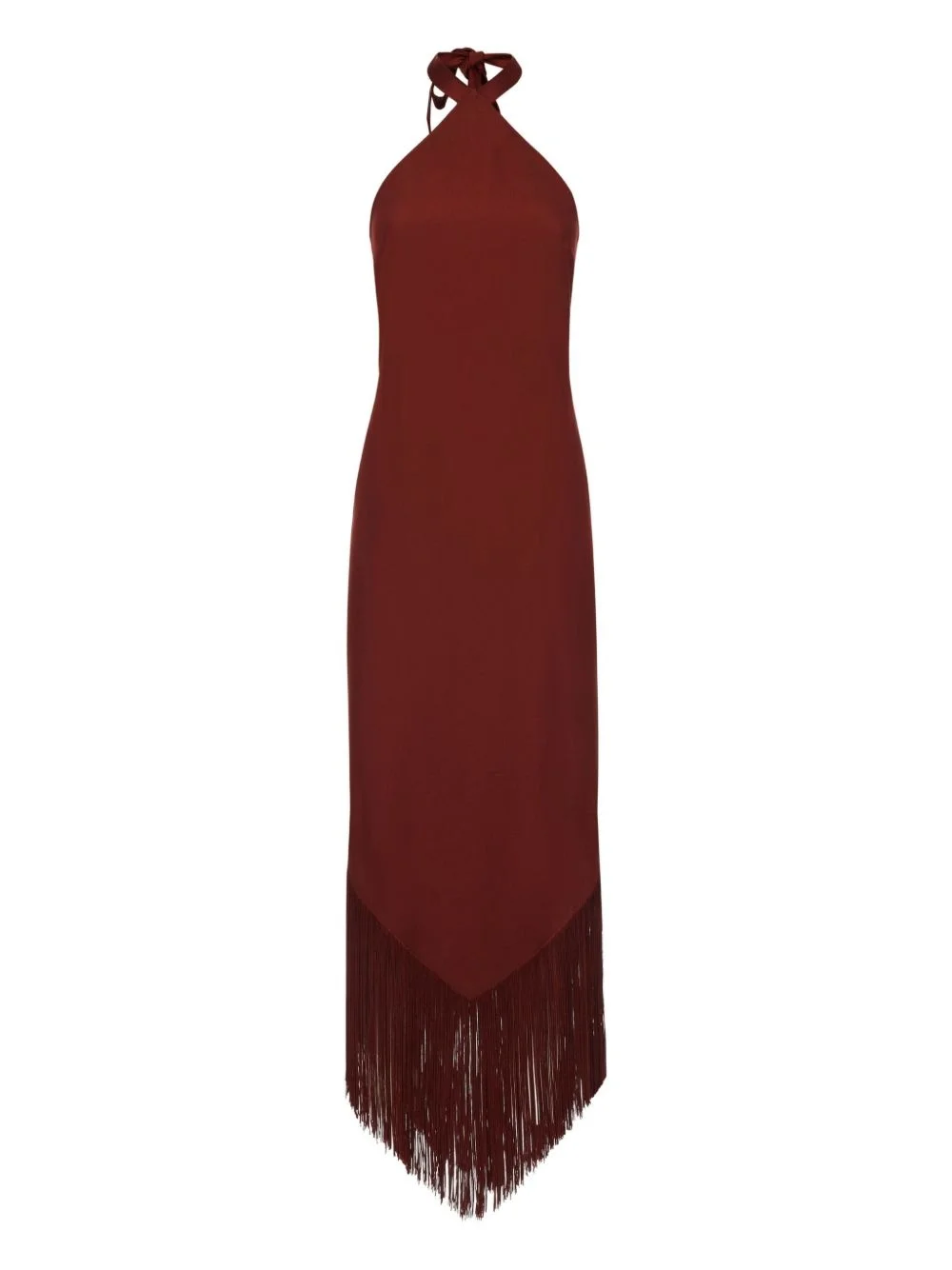 halter-neck fringe dress - 1