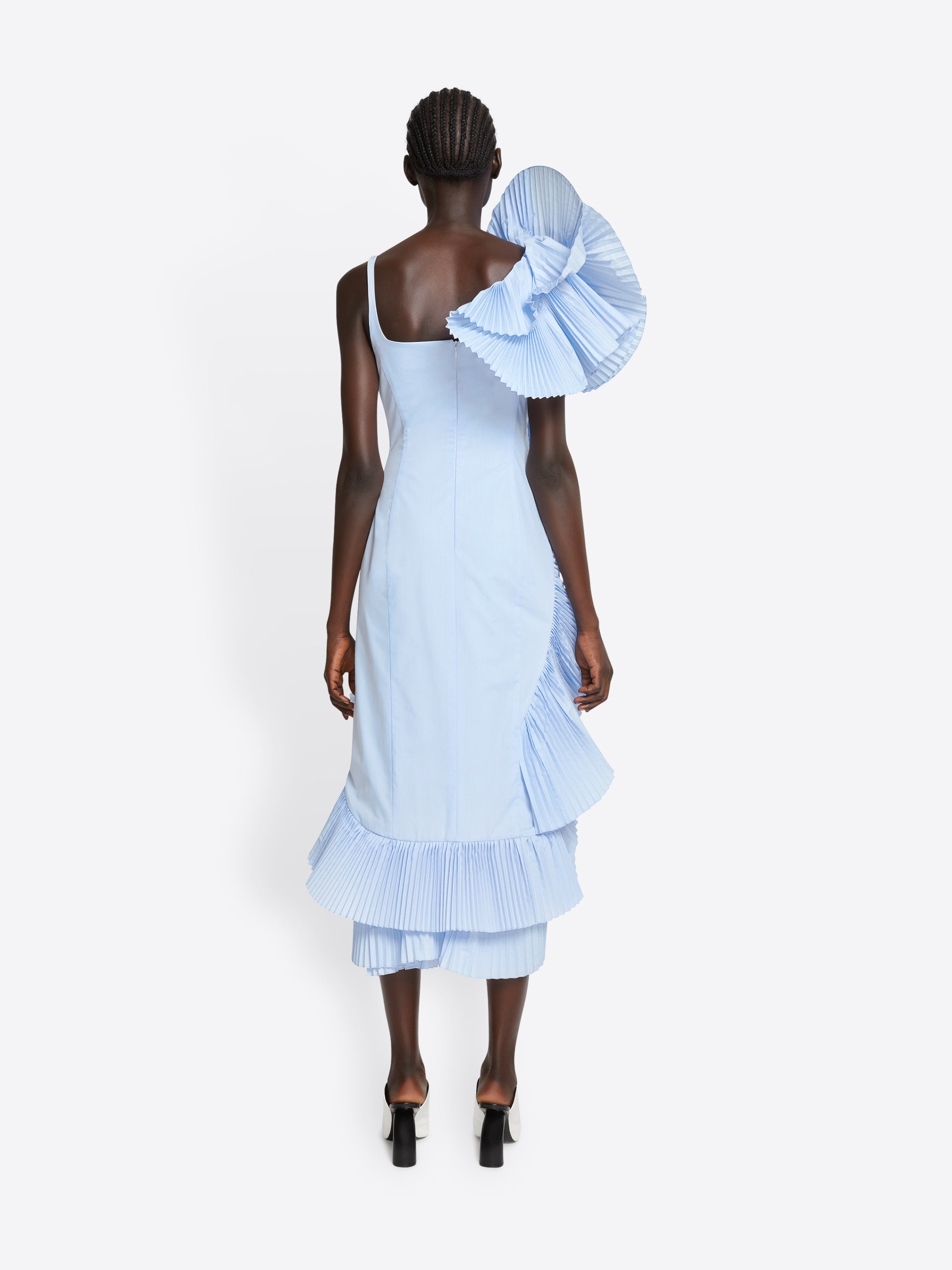 DRAPED PLEATED DRESS - 4