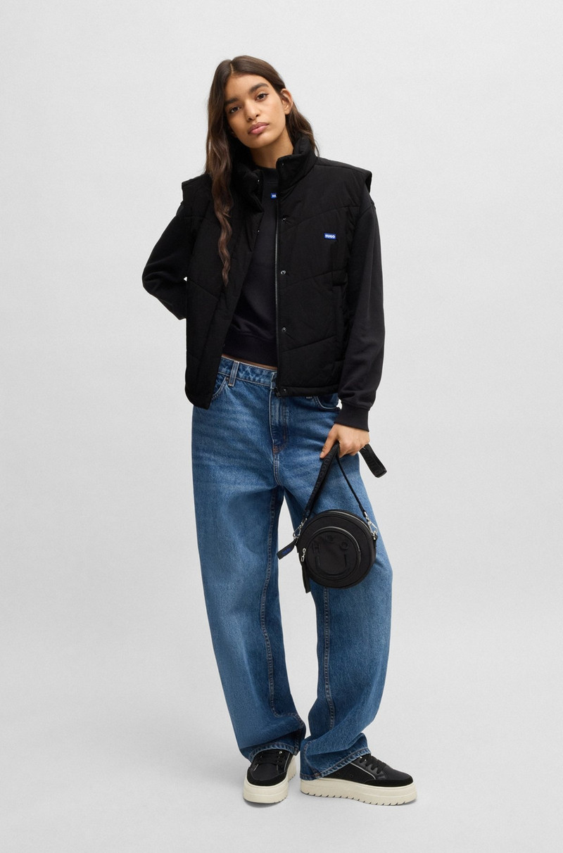 HUGO WATER-REPELLENT GILET WITH BLUE LOGO LABEL outlook