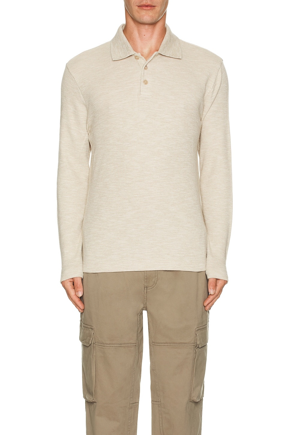Sun Faded Thermal Long Sleeve Polo - 3
