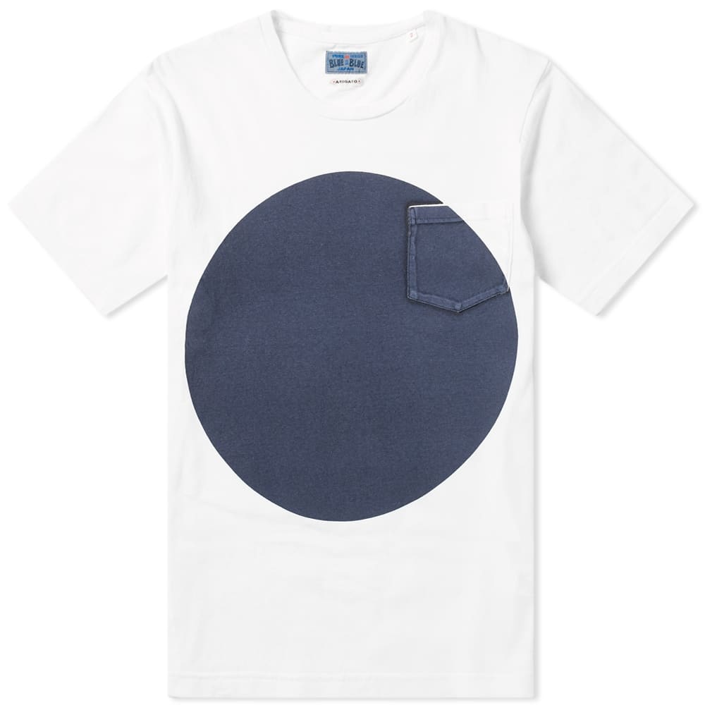 Blue Blue Japan Big Circle Slub Tee - 1