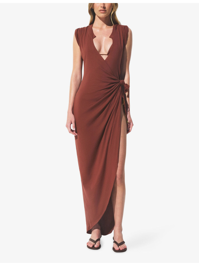 SKIMS Cover-Ups Cotton-Jersey Tie Dress outlook