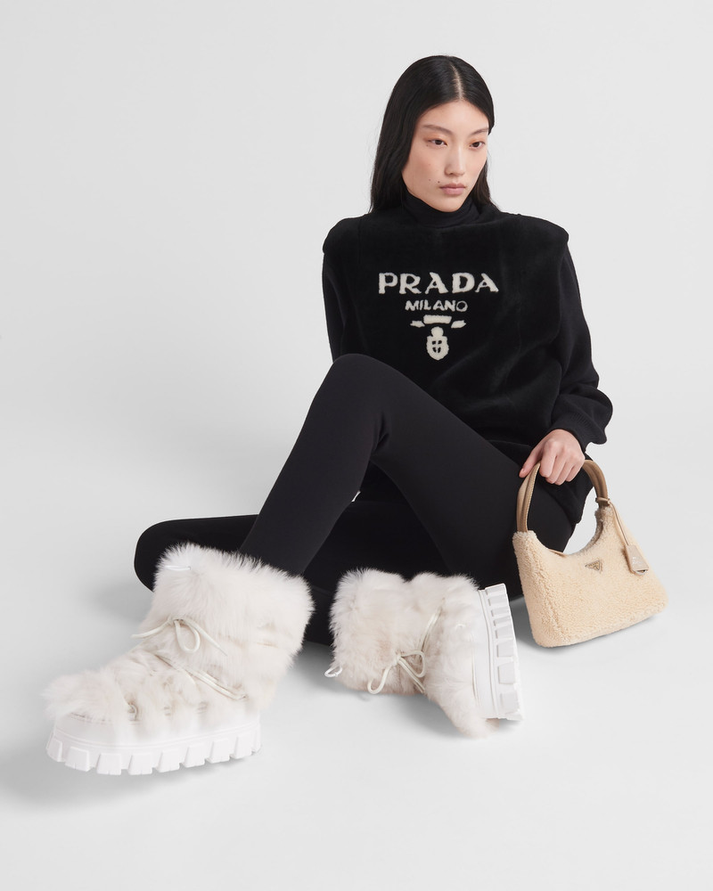 Prada Shearling apres-ski boots outlook
