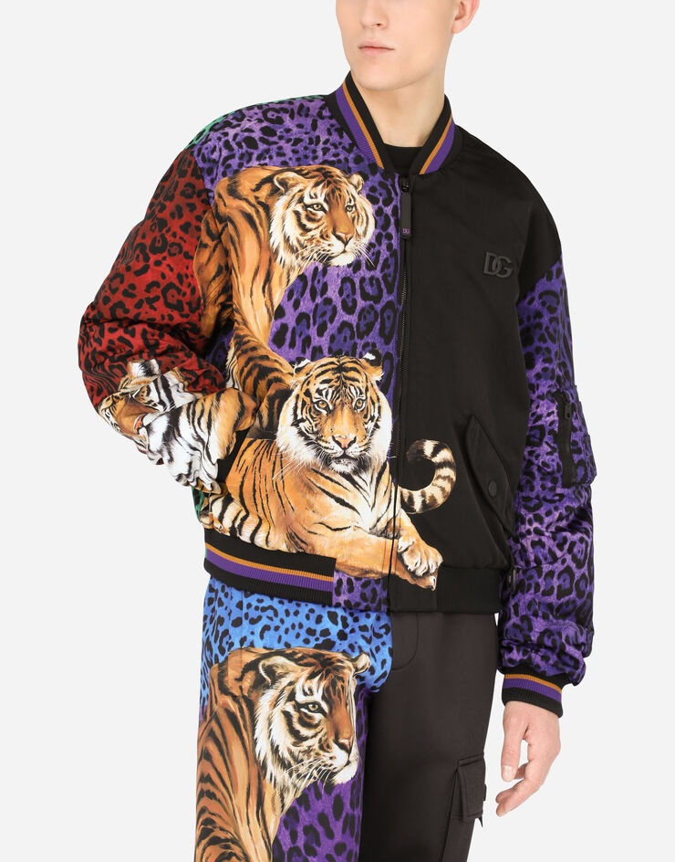 Cordura jacket with tiger print - 4