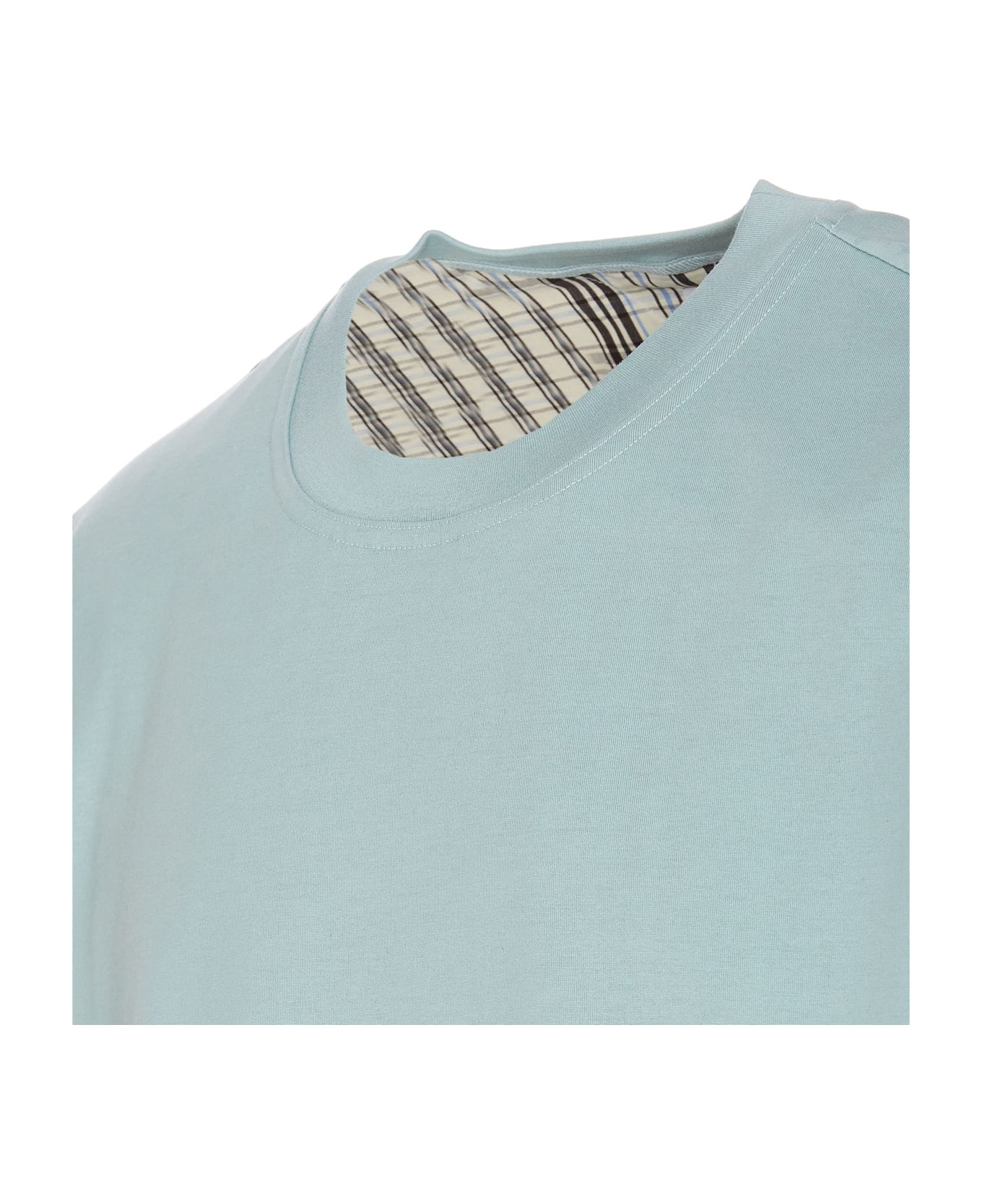 Double Layer Cotton Check T-shirt - 3