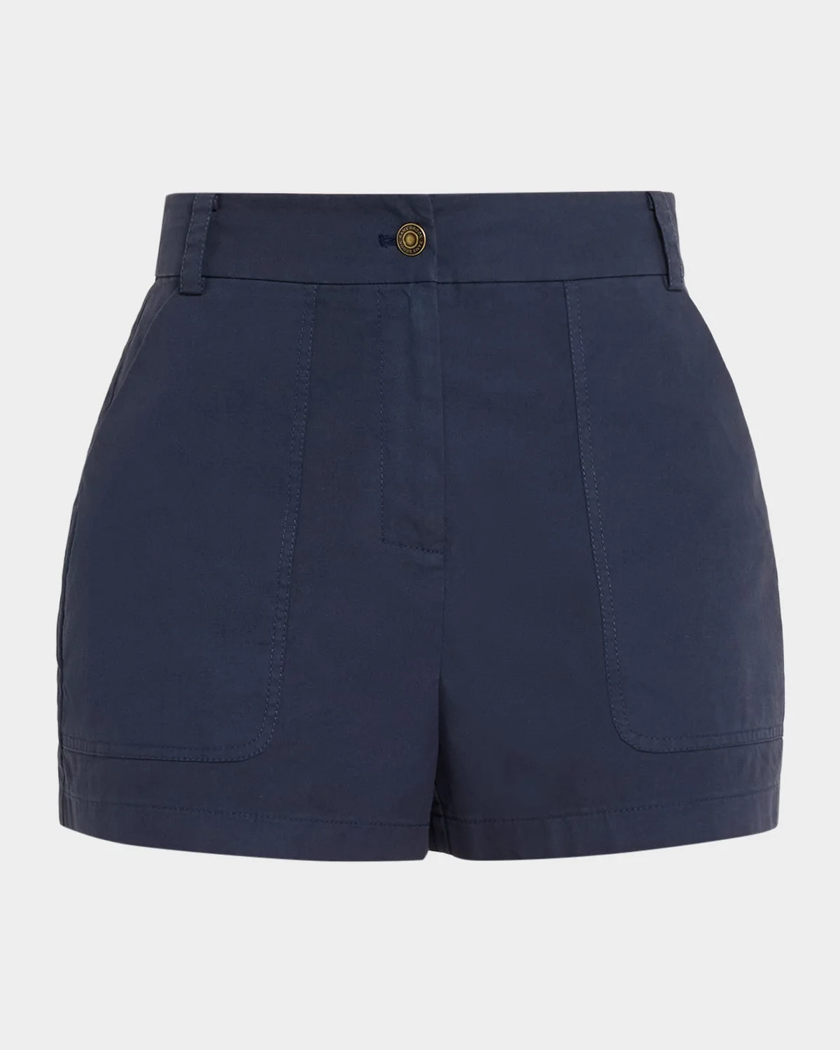 Hilary High-Rise Canvas Mini Shorts - 1