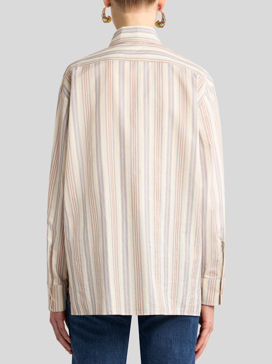 STRIPED SHIRT WITH PLACED PRINT - 4
