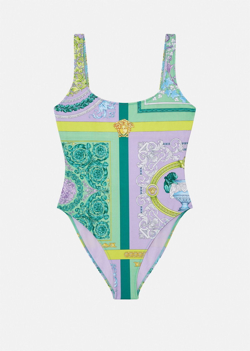 Barocco Mosaic Print One-Piece Swimsuit 1