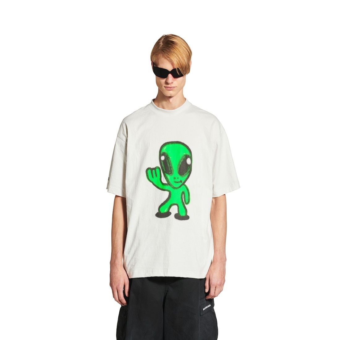 High There + Dripley T-shirt Medium Fit in Dirty White - 5
