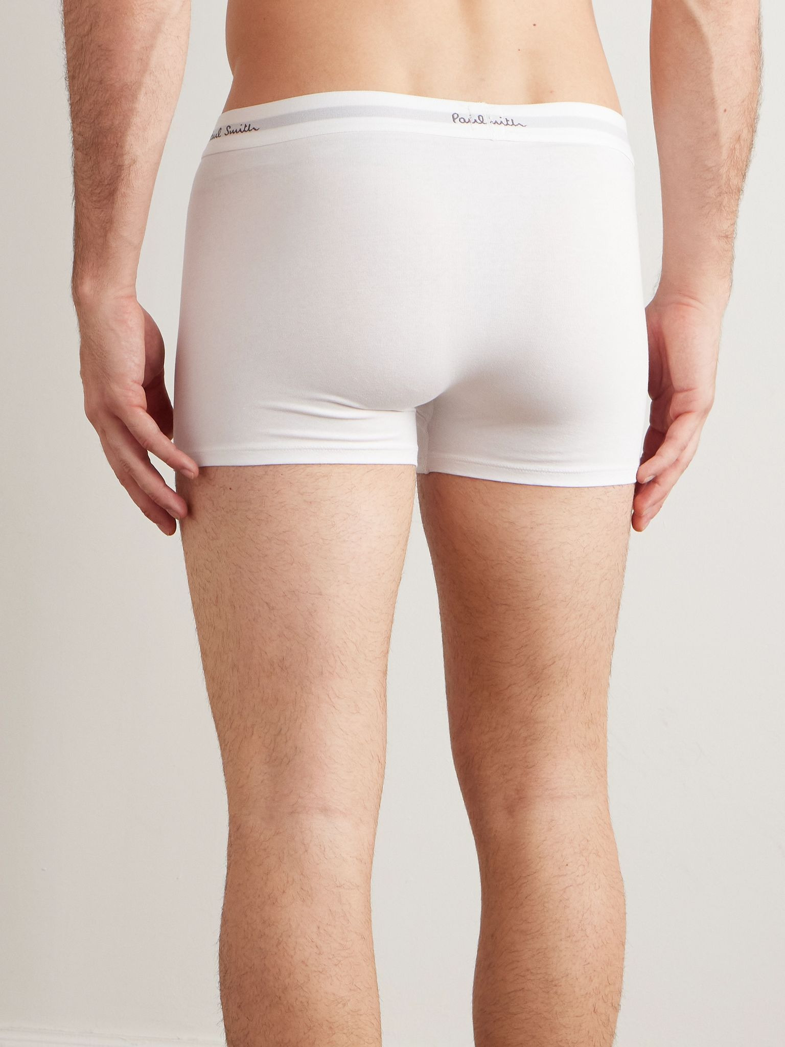 Five-Pack Stretch Organic Cotton-Jersey Boxer Briefs White - 3