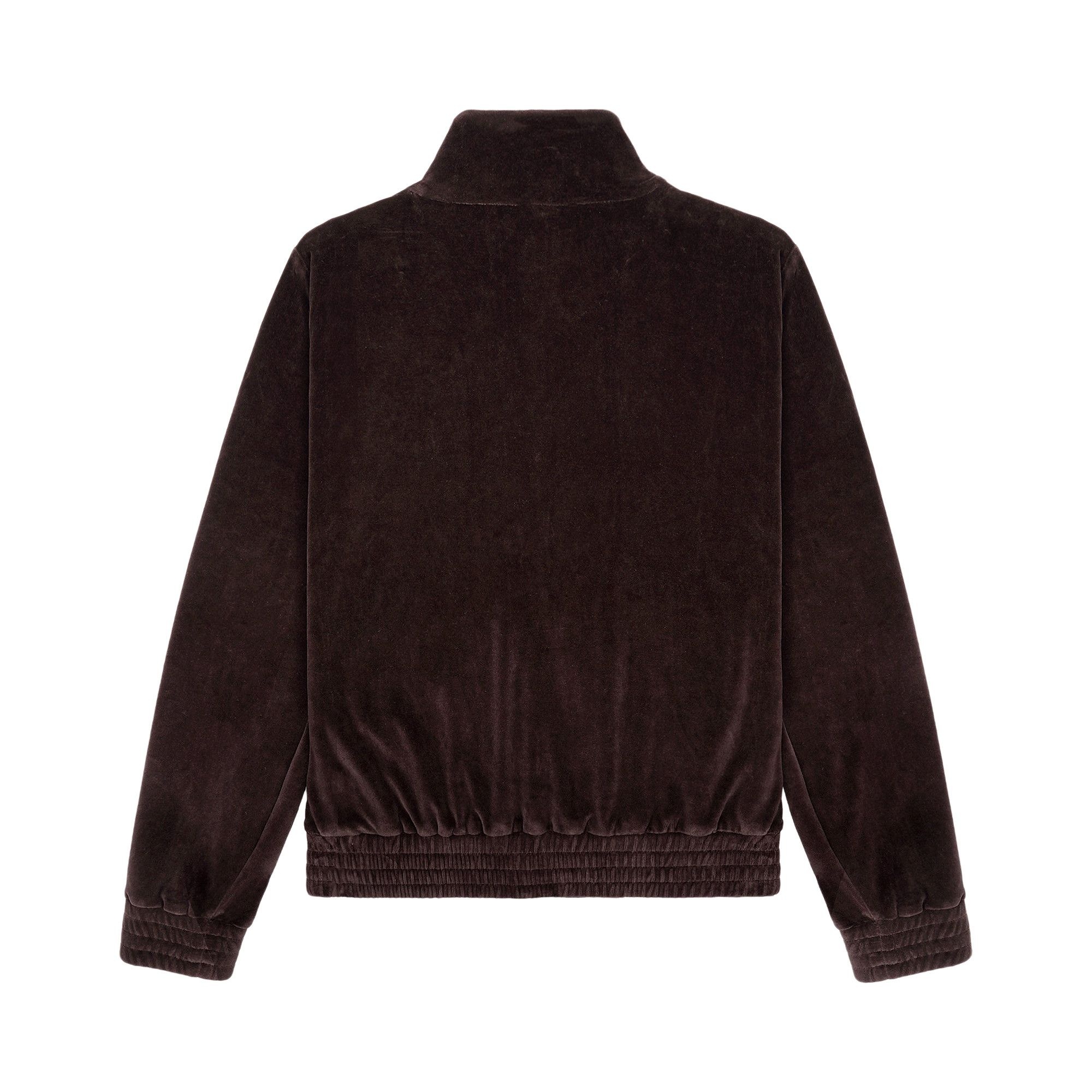 Sporty & Rich NY Crest Velour Track Jacket 'Chocolate' - 2