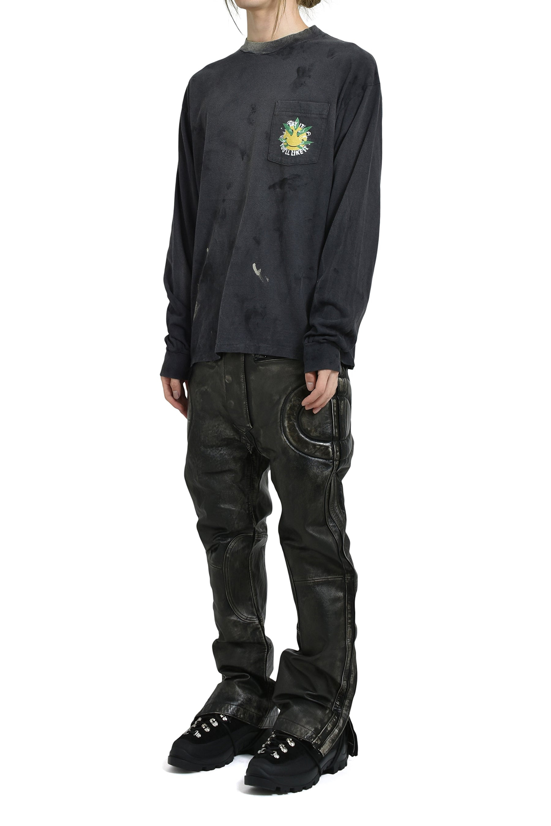 L/S T-SHIRT SNAKE BLK - 4