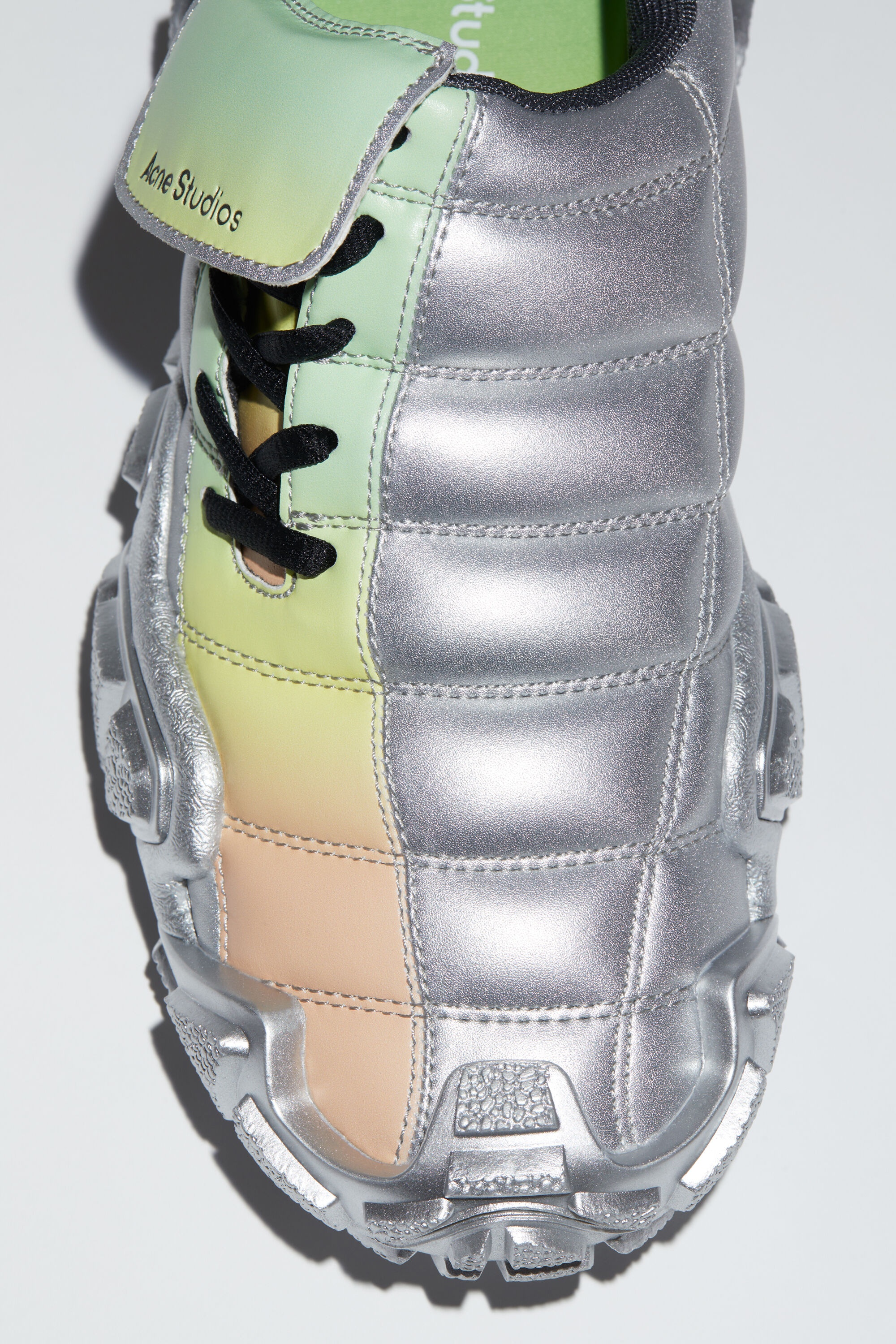 Chunky sole sneakers - Grey/green - 4
