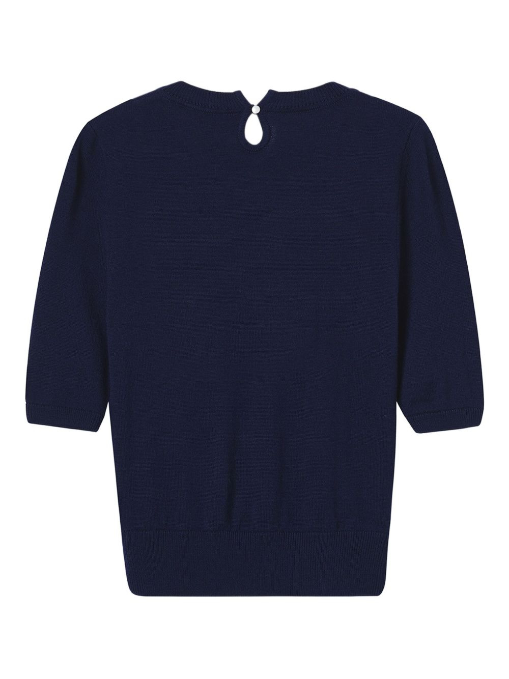 puff-sleeve logo-print top - 2