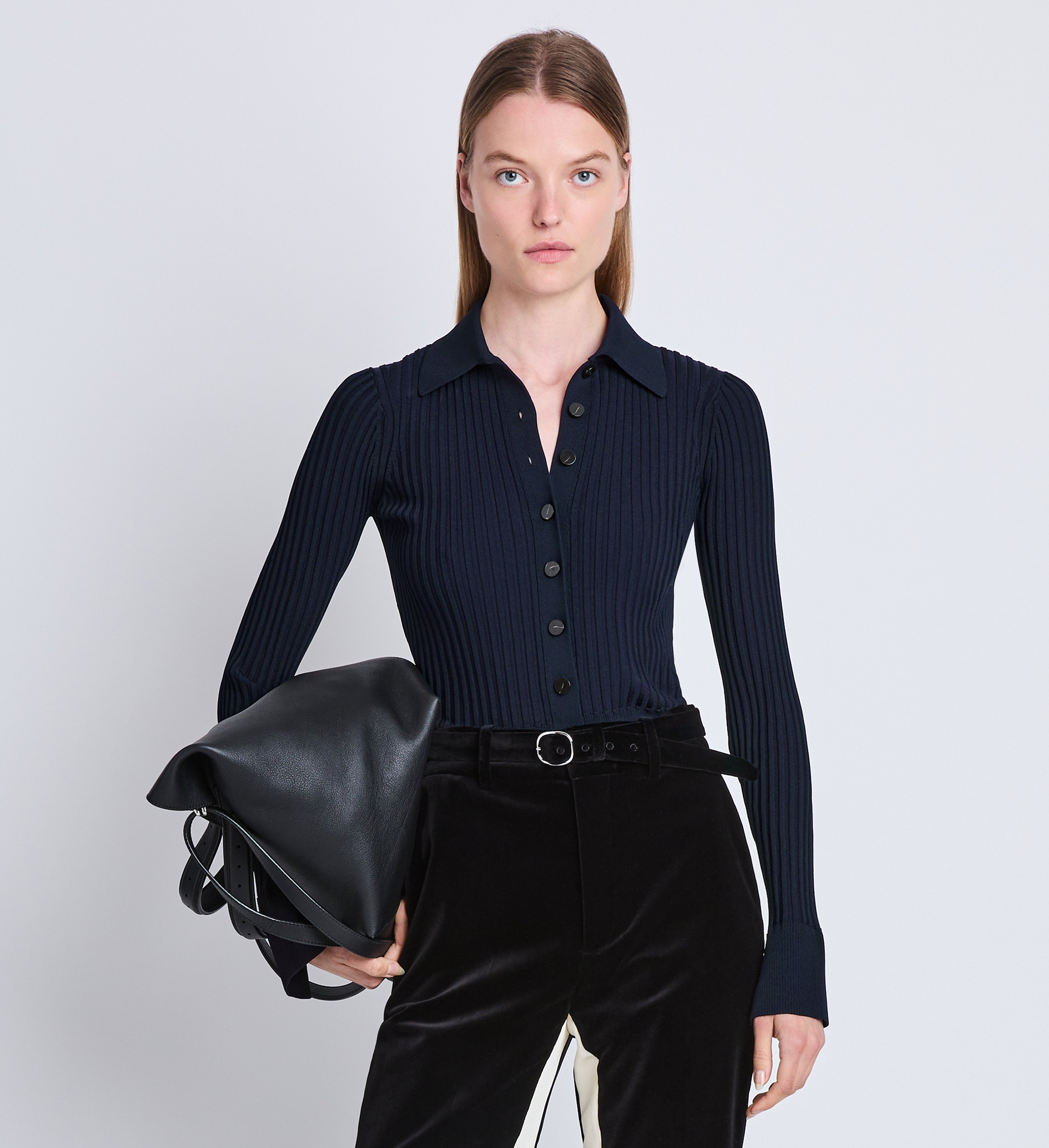 Carla Sweater in Midweight Viscose Rib - 2