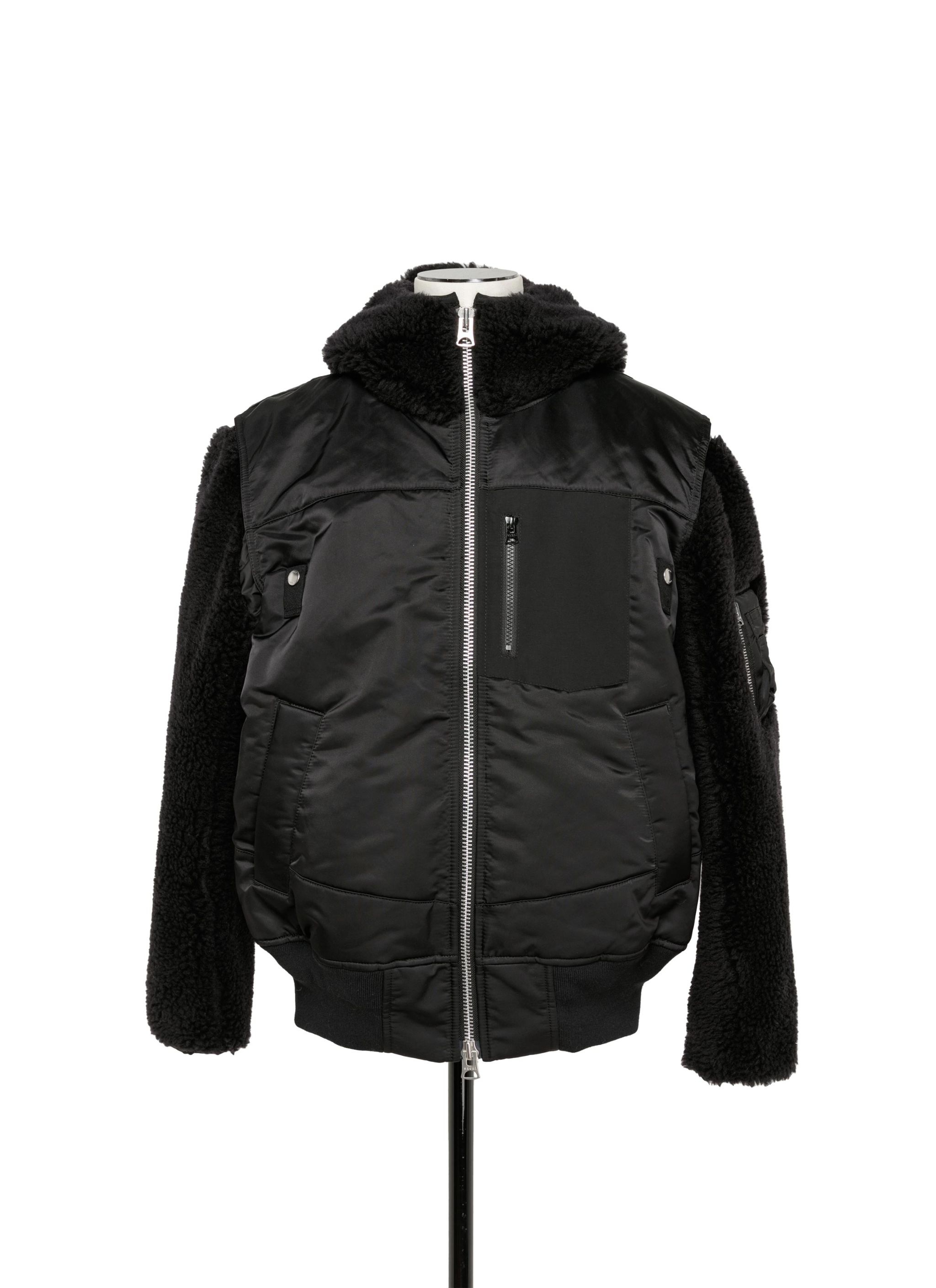 Faux Shearling x Nylon Twill Blouson - 1