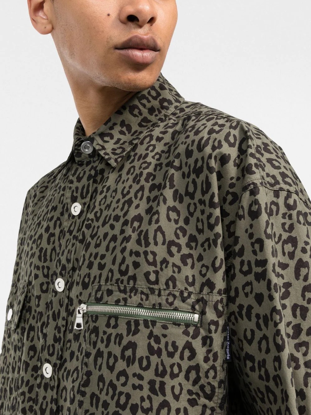 leopard-print cotton shirt - 5