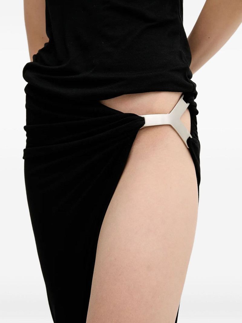 draped side-buckle skirt 4