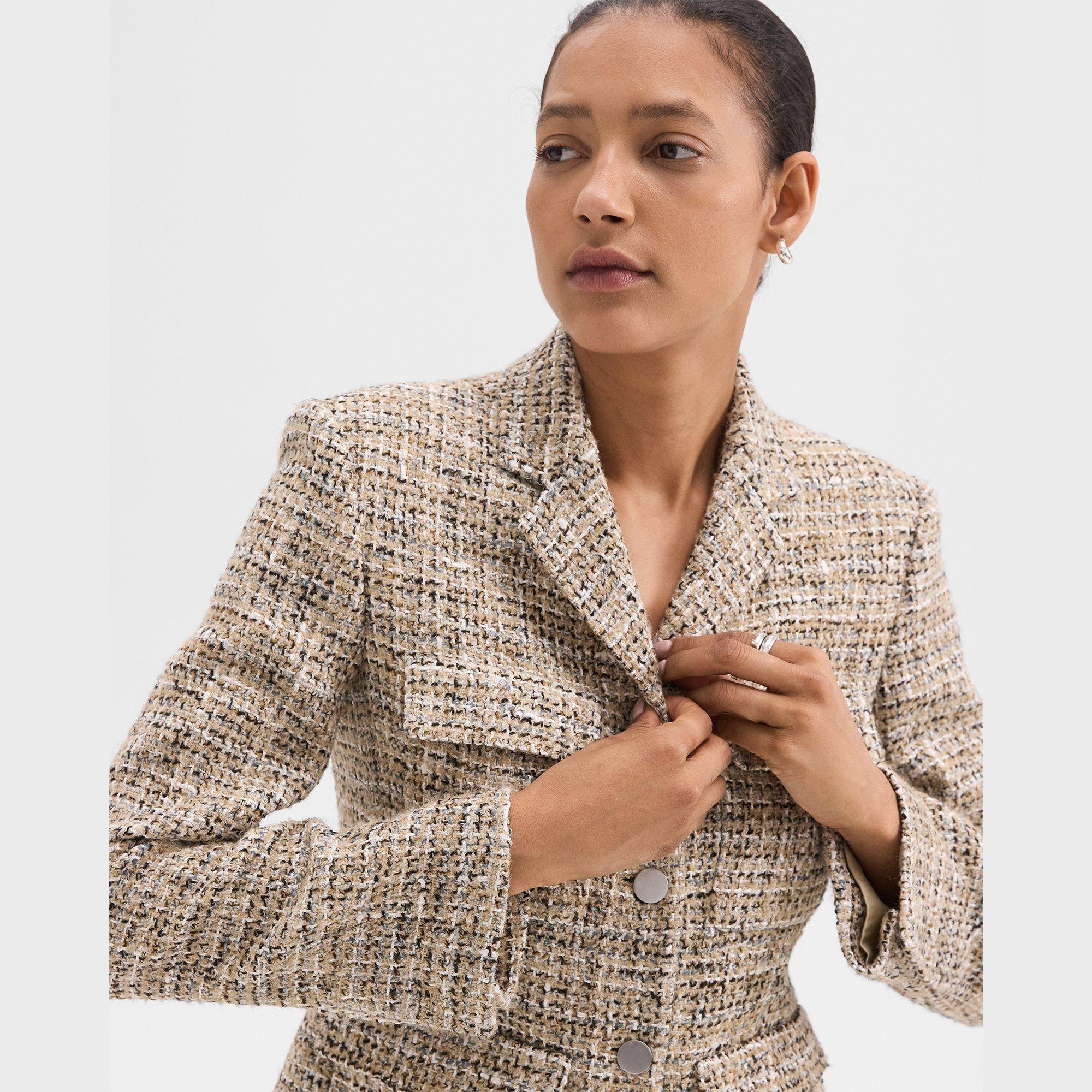 Military Jacket in Mixed Tweed - 5