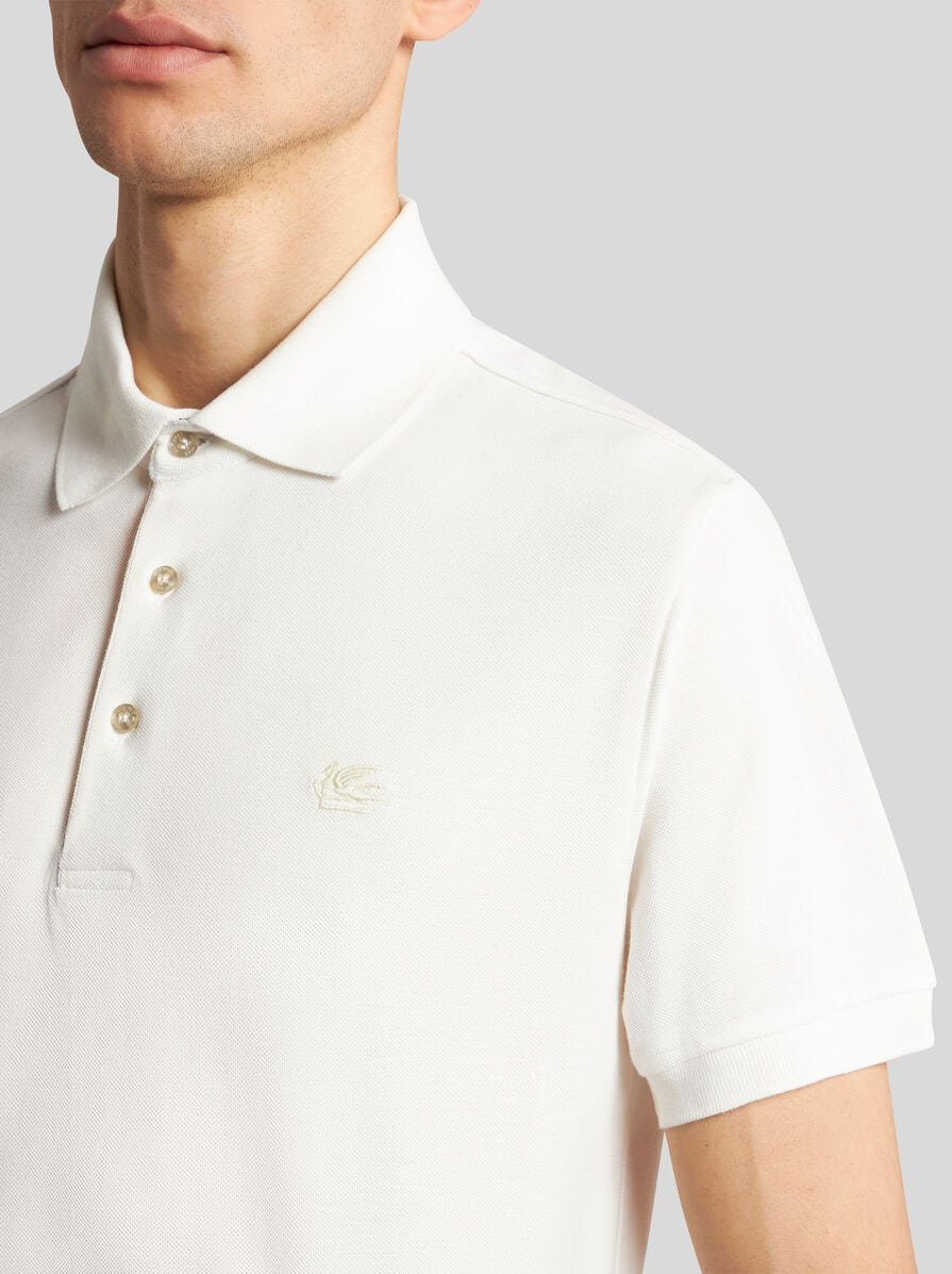 POLO SHIRT WITH EMBROIDERED PEGASO - 3