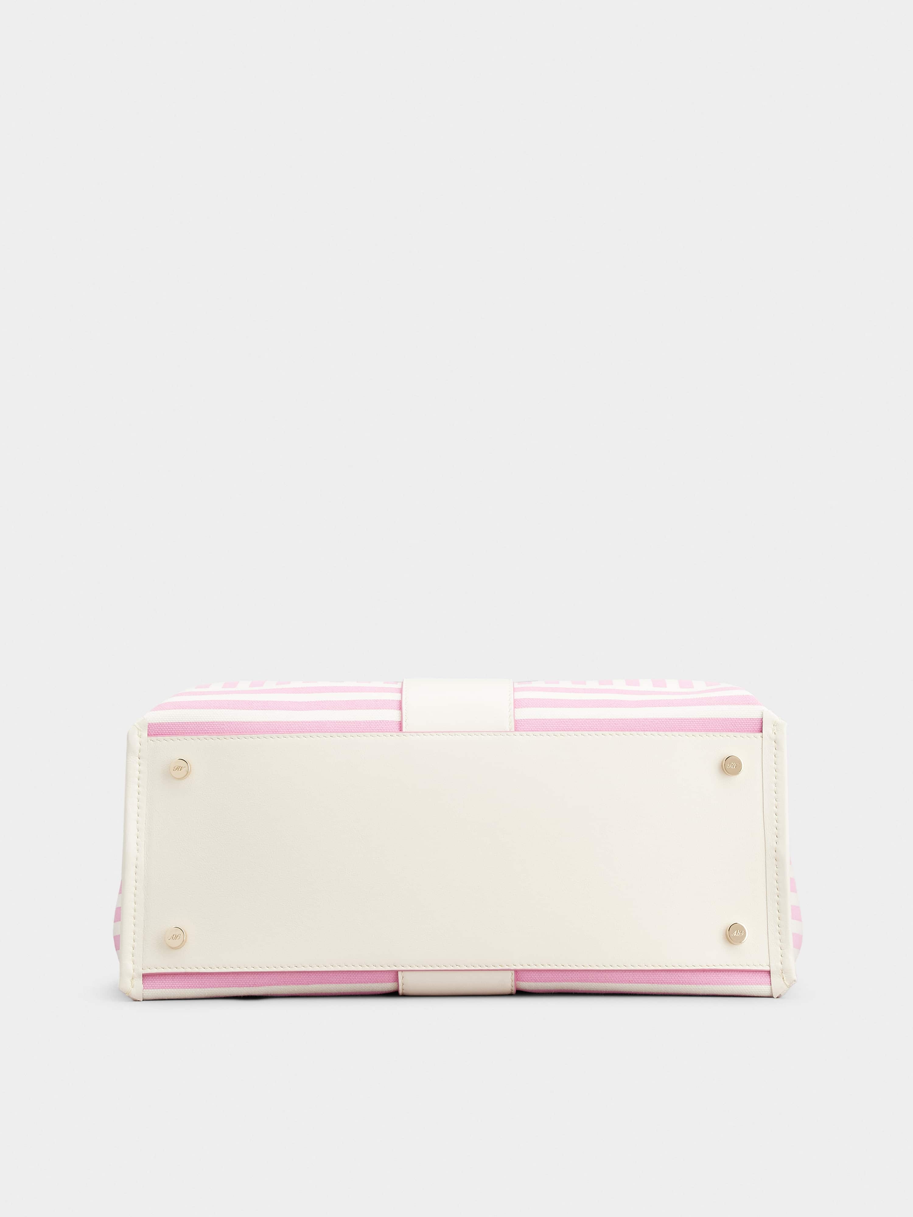 Viv' Choc Summer Stripes Medium Shopping Bag in Fabric - 7