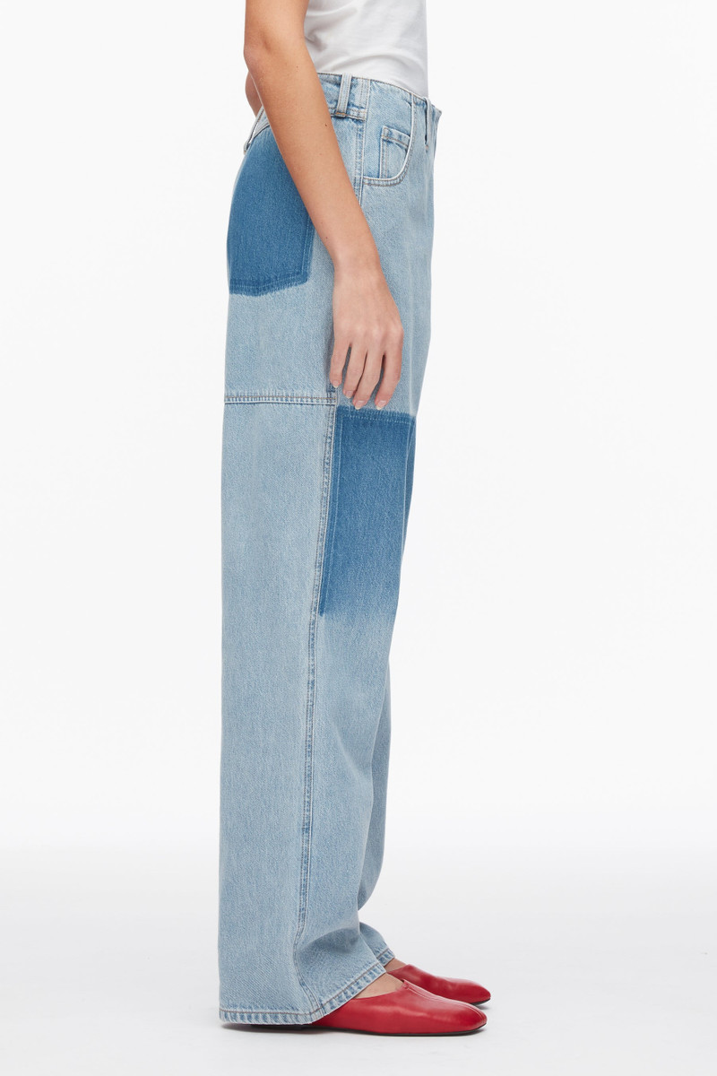 Ghost Patch Straight Leg Denim Pants 4
